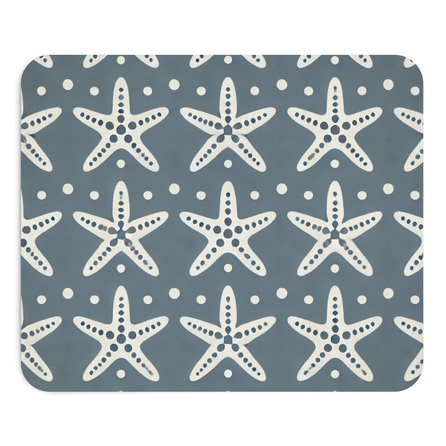 Modern White Starfishes Mousepad