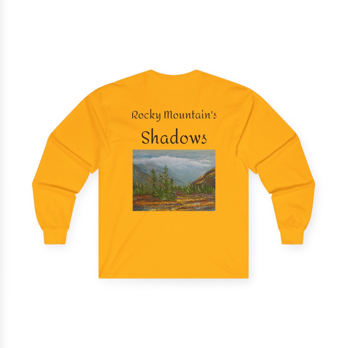 "Rocky Mountain's Shadows" Long Sleeve Casual Unisex Tee Shirt