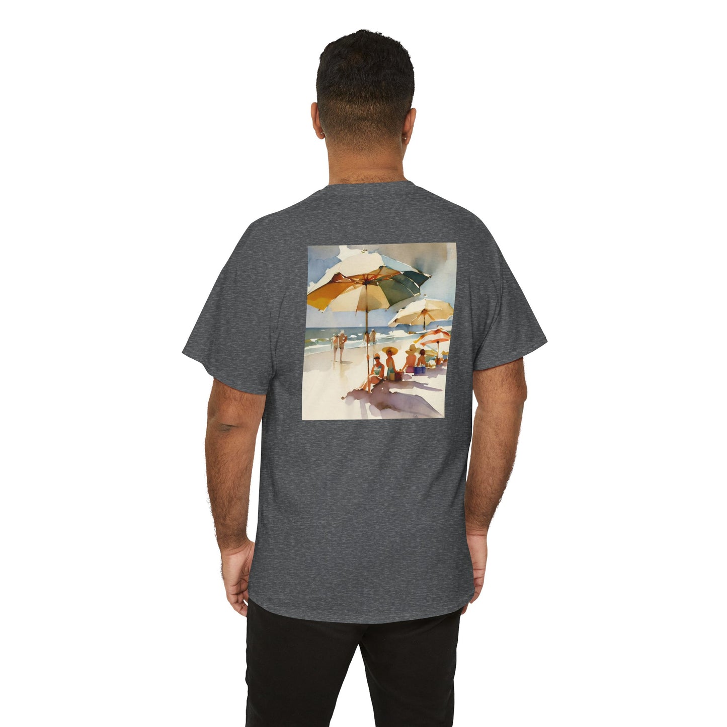 At the Beach Amazing Unisex Heavy Cotton Short Sleeve Tee Shirts!