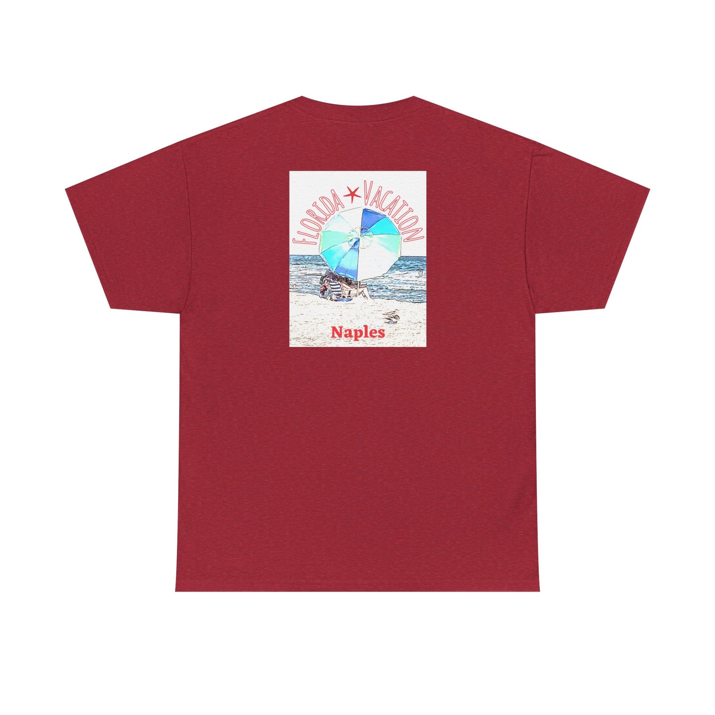 Florida Vacation Naples -Amazing Unisex Heavy Cotton Short Sleeve Tee Shirts!