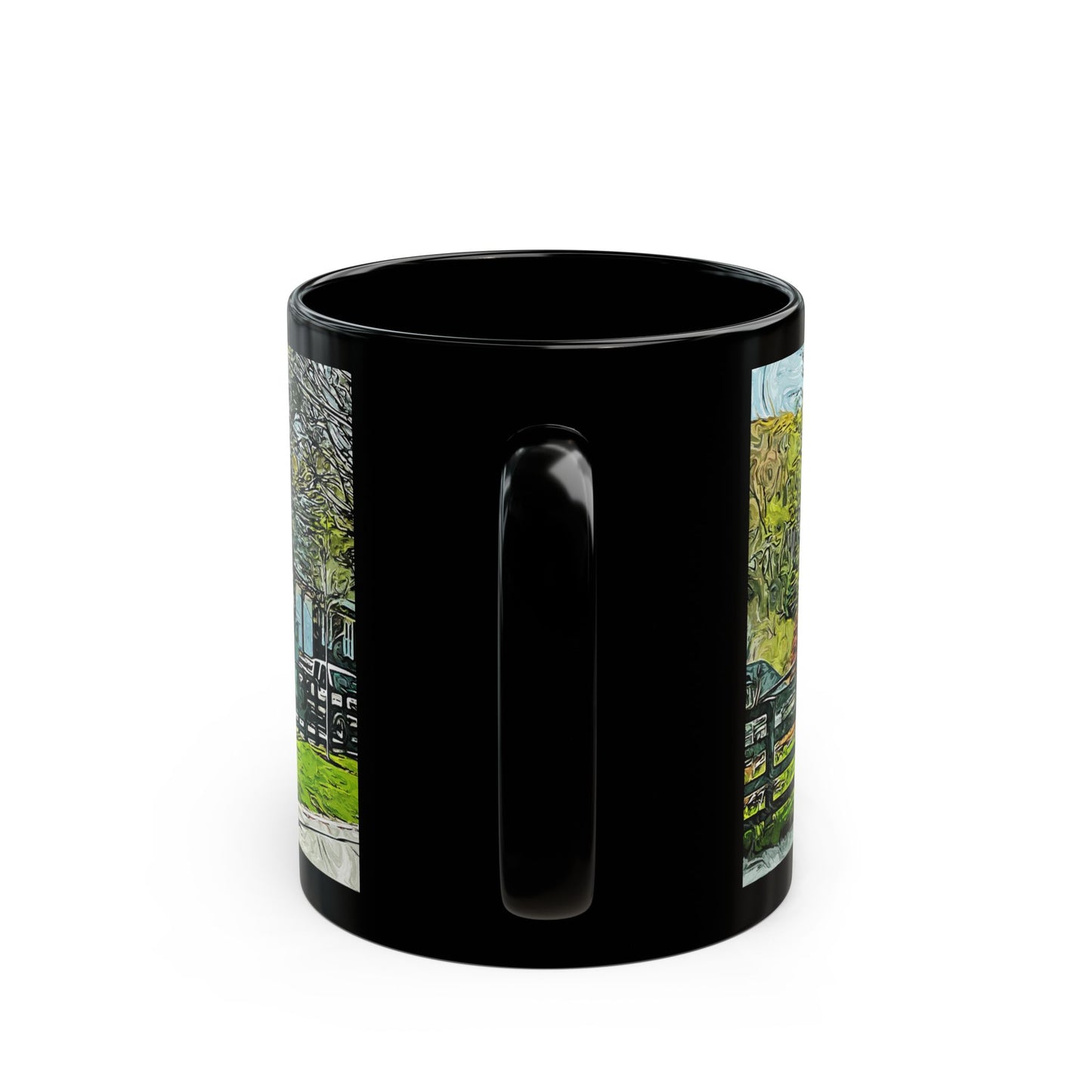 Mountain Barn- 11 oz or 15 oz Ceramic Black Mugs