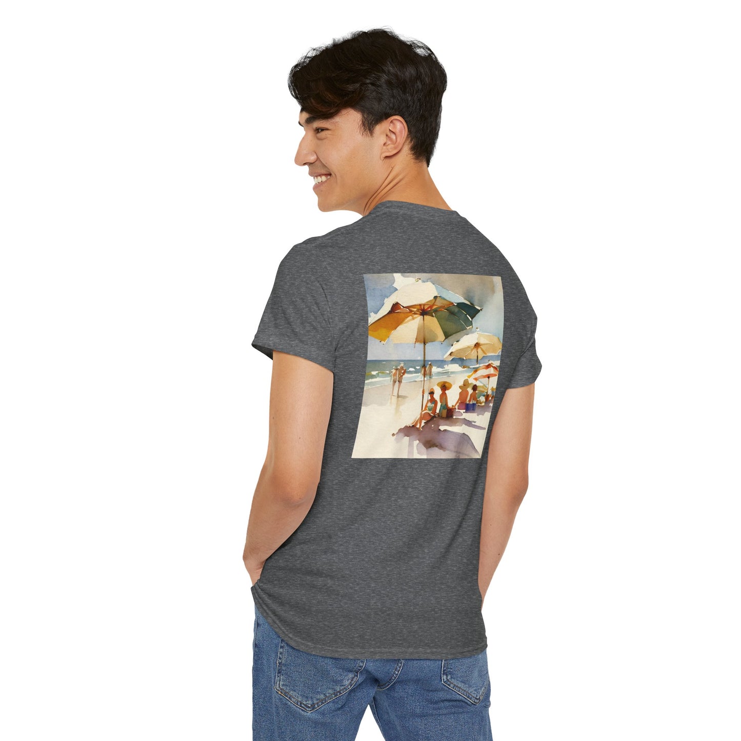At the Beach Amazing Unisex Heavy Cotton Short Sleeve Tee Shirts!