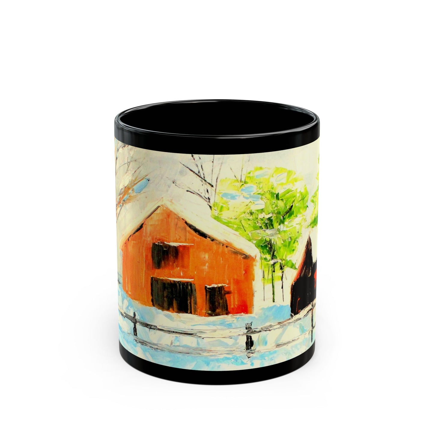 Forsyth Barns - 11 oz or 15 oz Ceramic Black Mugs