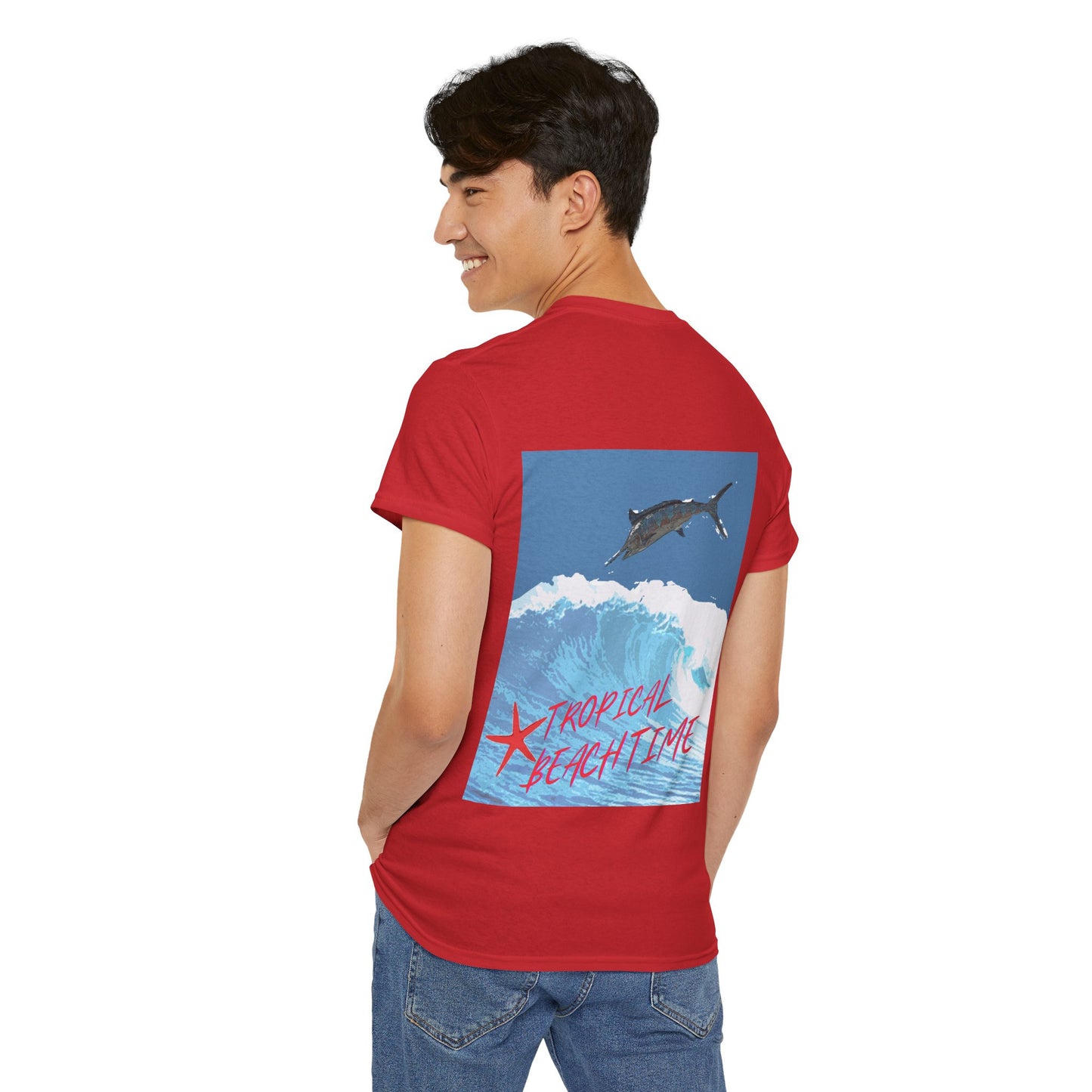Tropical Beach Time - Amazing Unisex Heavy Cotton Tee