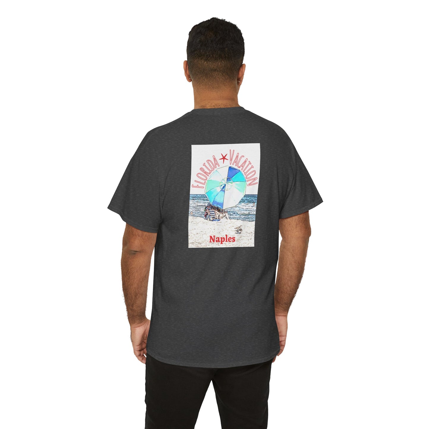 Florida Vacation Naples -Amazing Unisex Heavy Cotton Short Sleeve Tee Shirts!