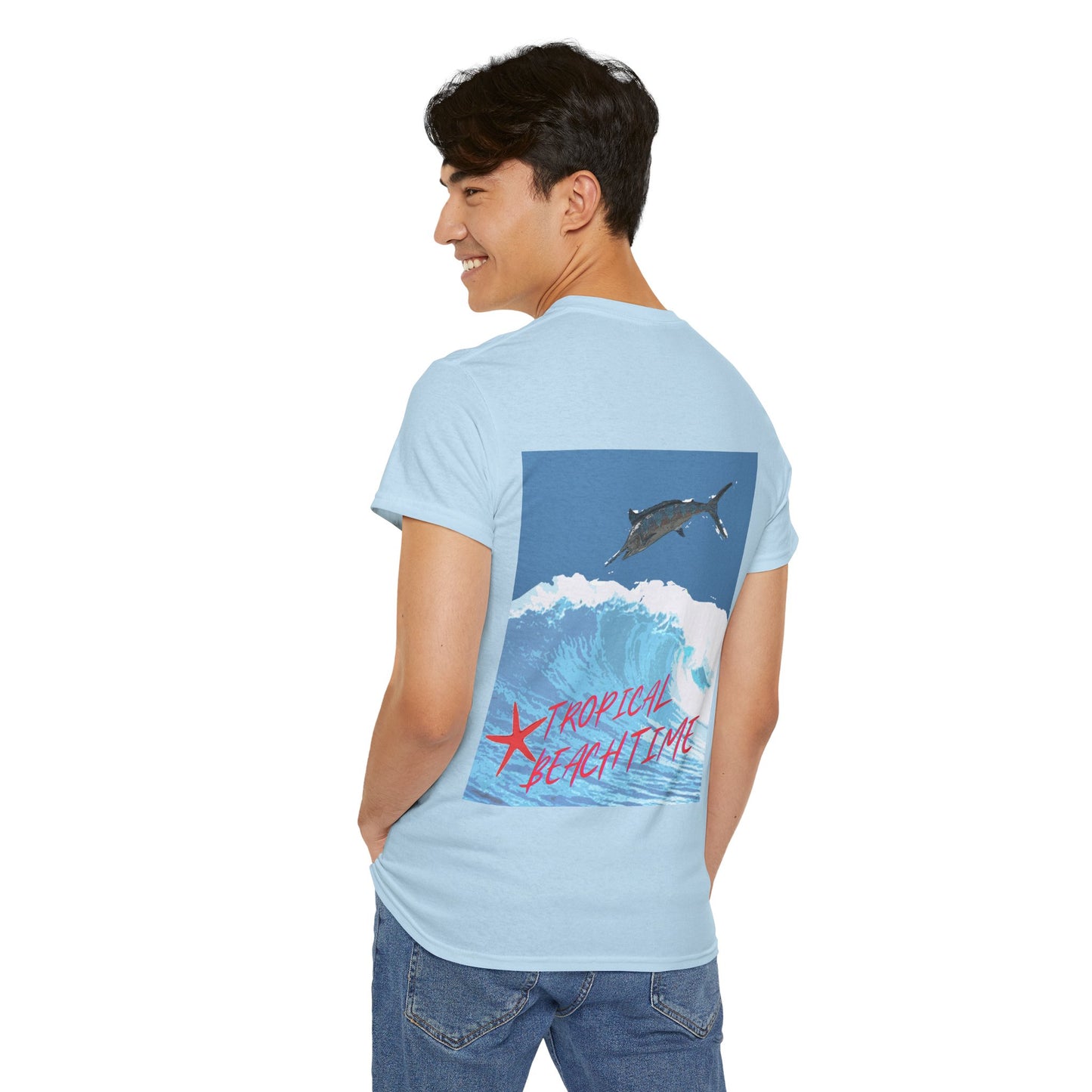 Tropical Beach Time - Amazing Unisex Heavy Cotton Tee