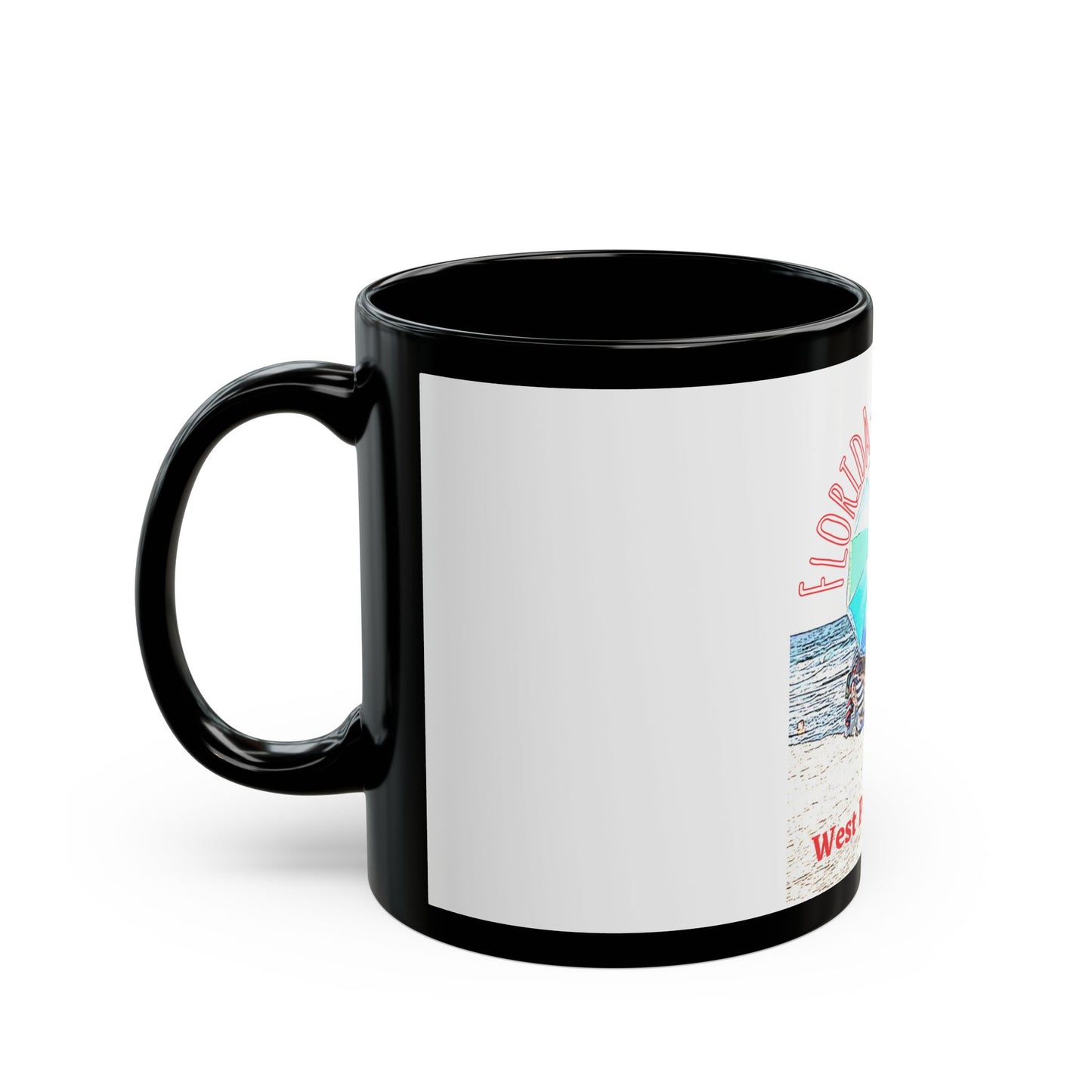 Florida Vacation - West Palm Beach - 11 oz or 15 oz Ceramic Black Mugs