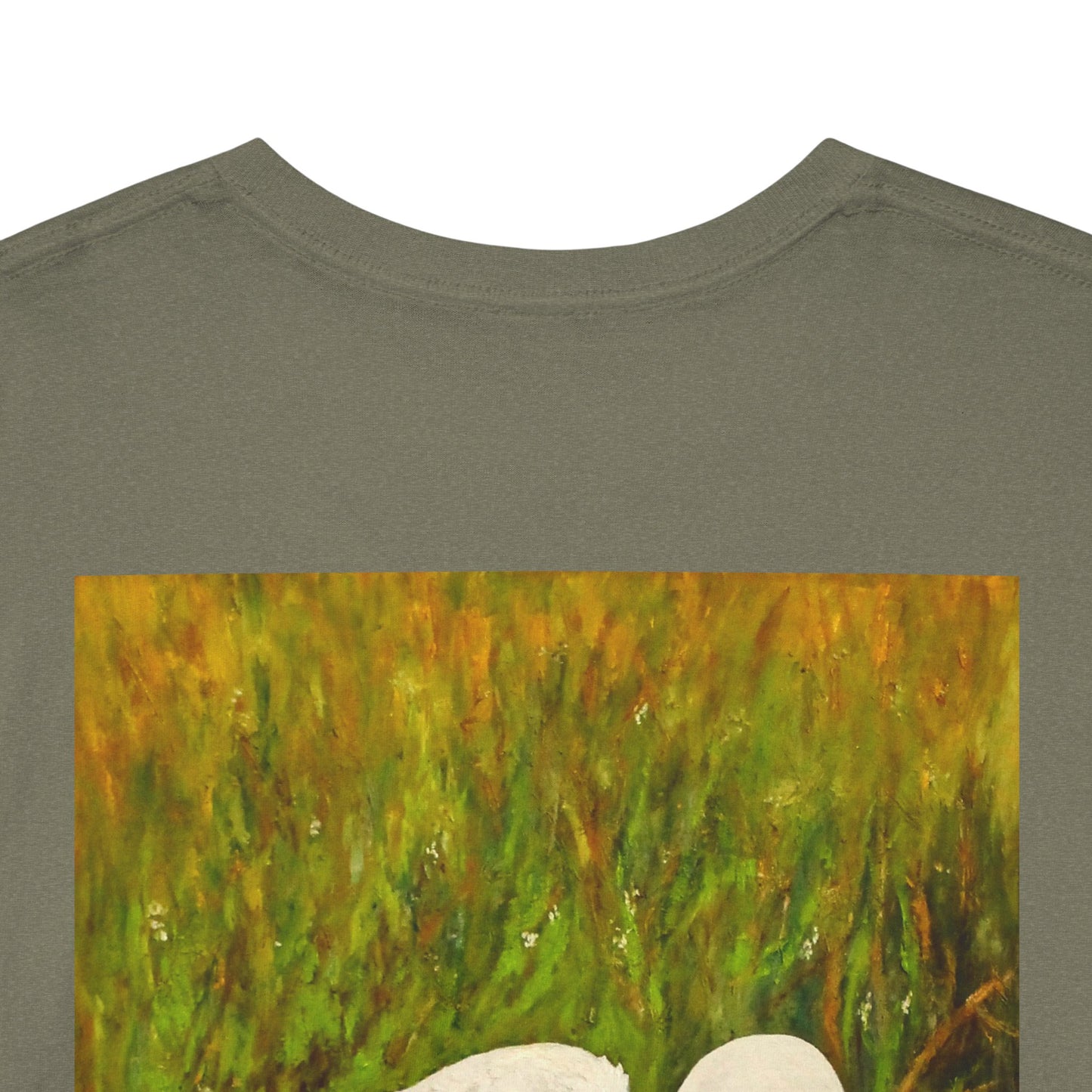White Egret- Amazing Unisex Heavy Cotton Short Sleeve Tee Shirts!