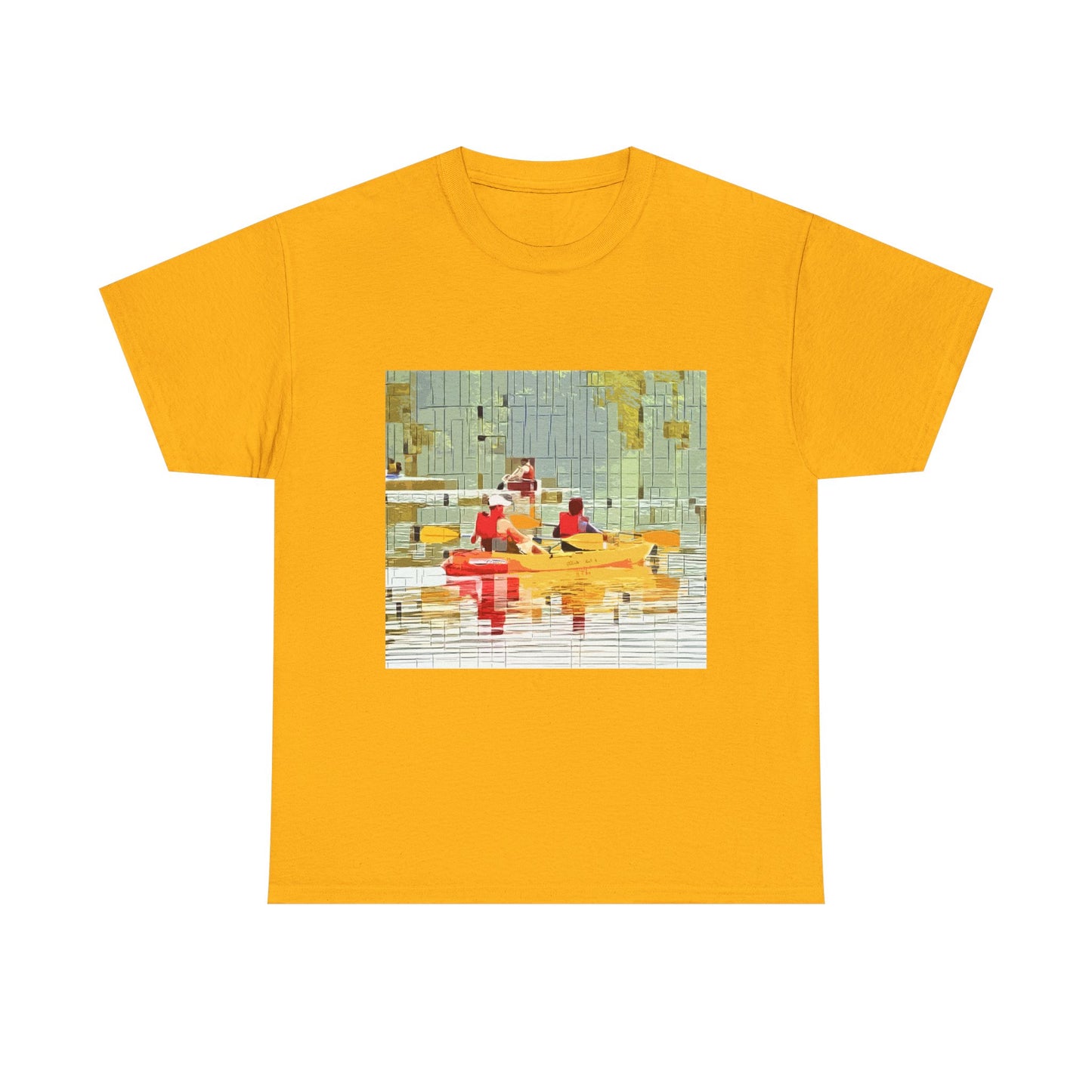 Kayak in the River - Amazing Unisex Heavy Cotton Tee