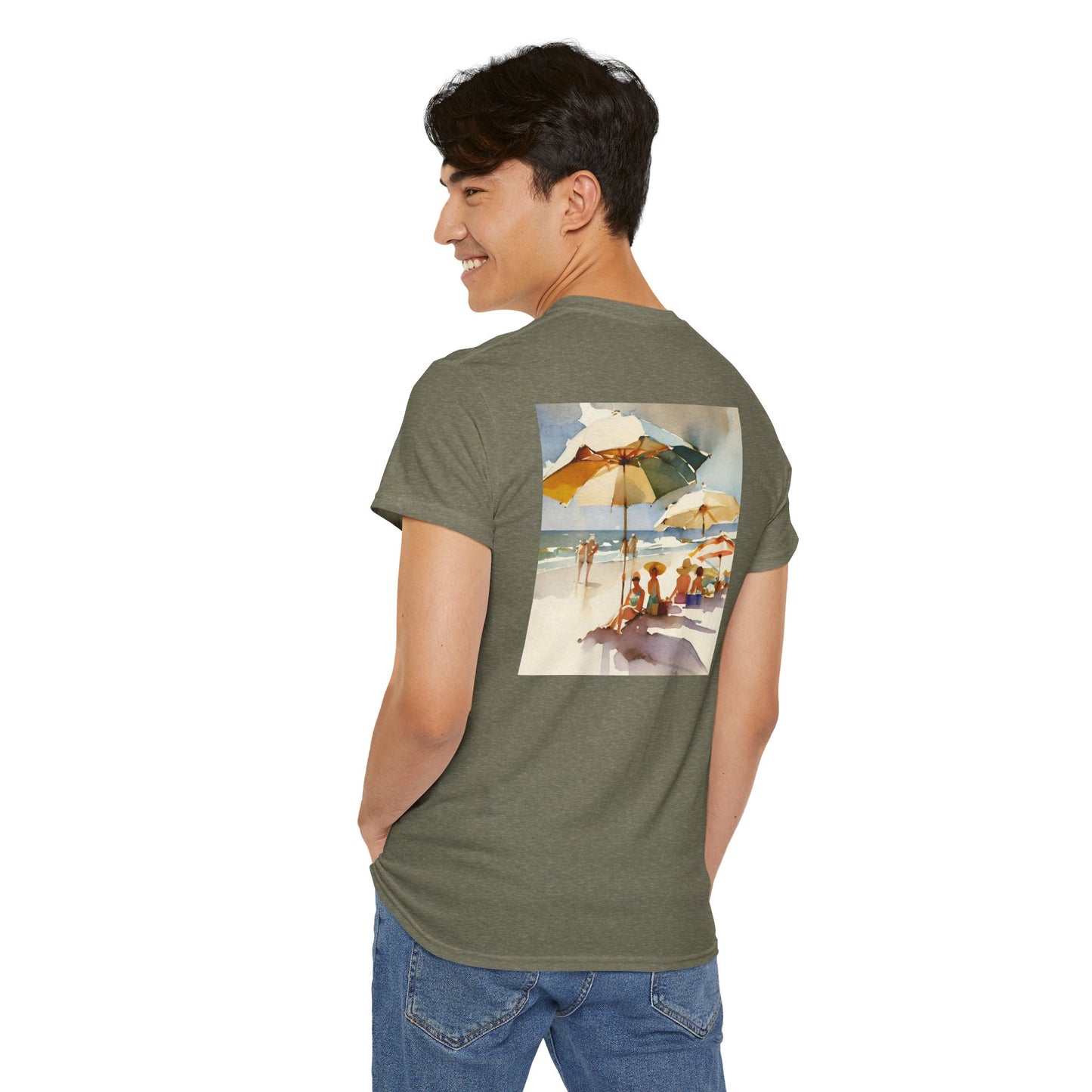 At the Beach Amazing Unisex Heavy Cotton Short Sleeve Tee Shirts!
