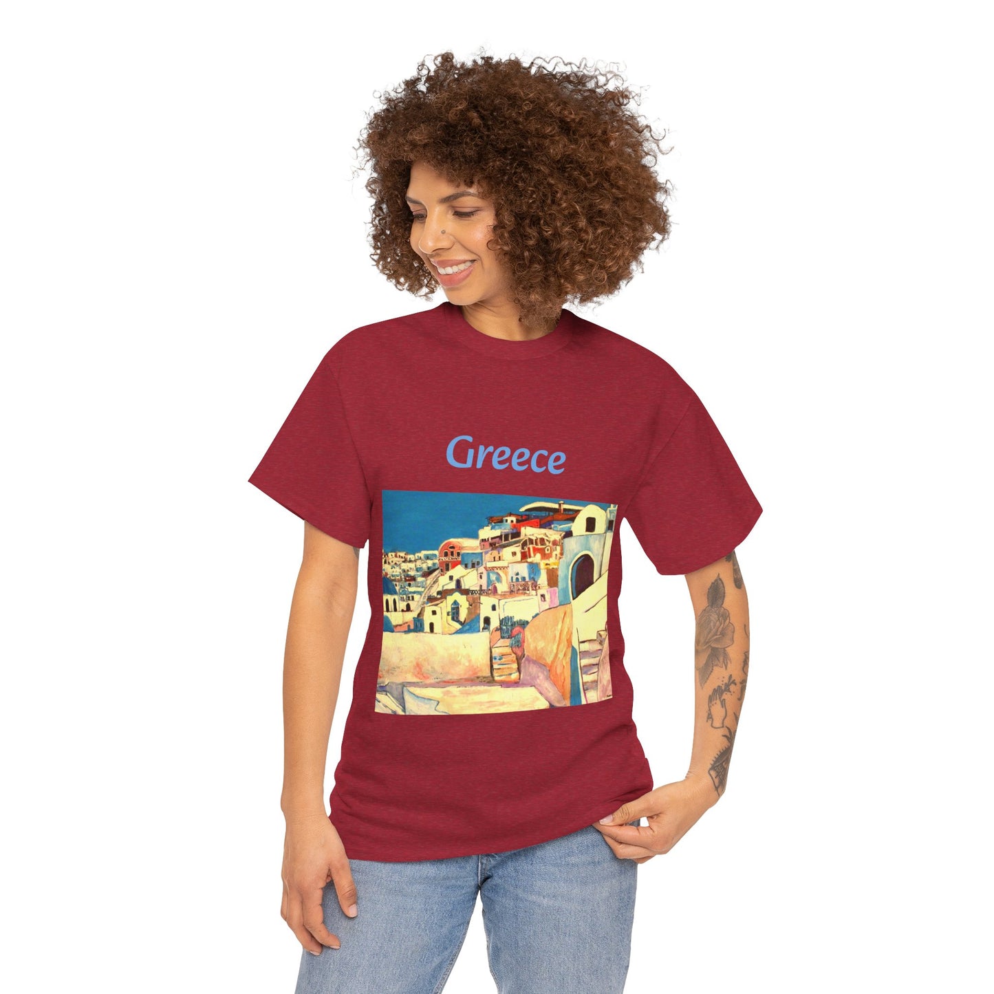 Greece - Amazing Unisex Heavy Cotton Short Sleeve Tee Shirts!