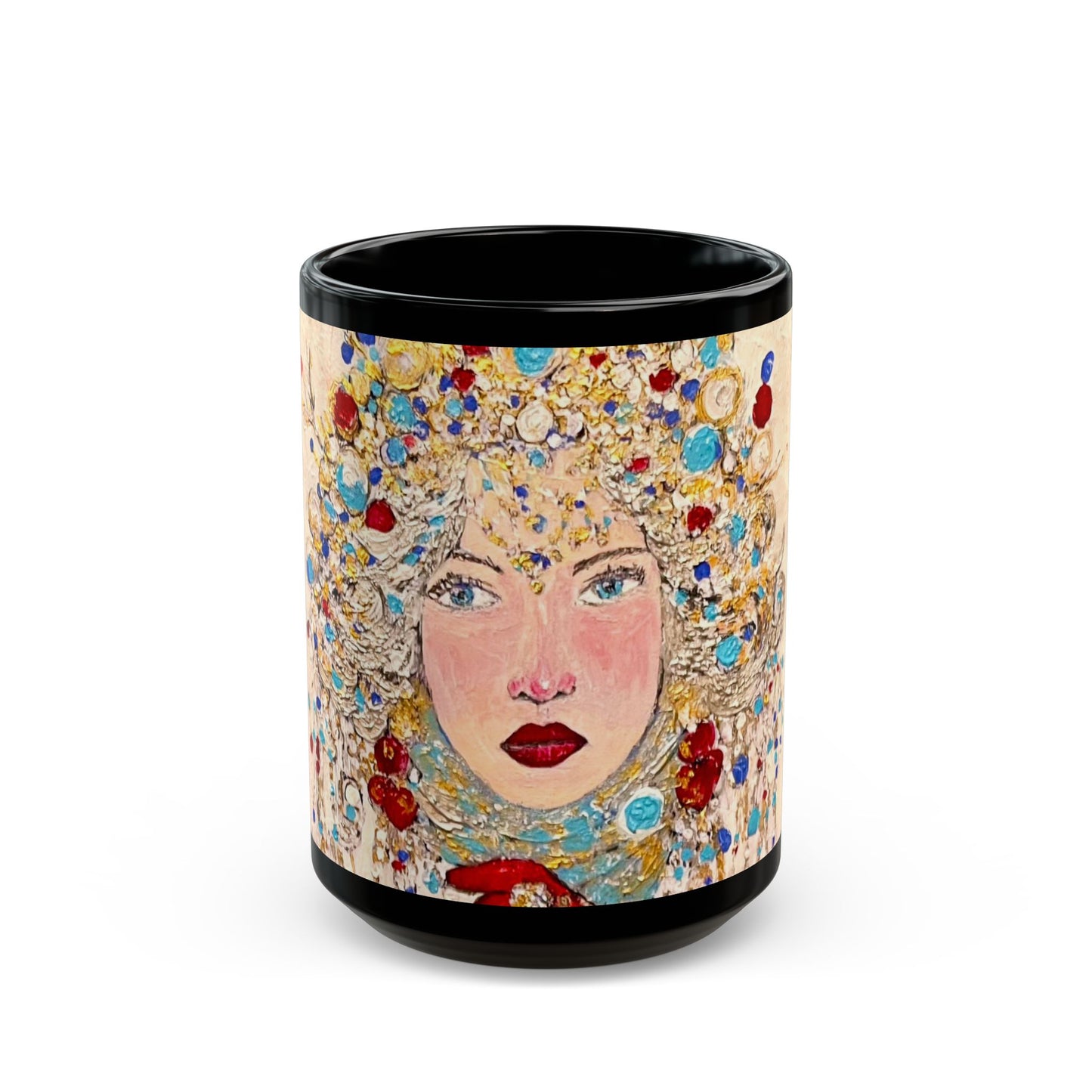 The Queen of Winter - 11 oz or 15 oz Ceramic Black Mugs