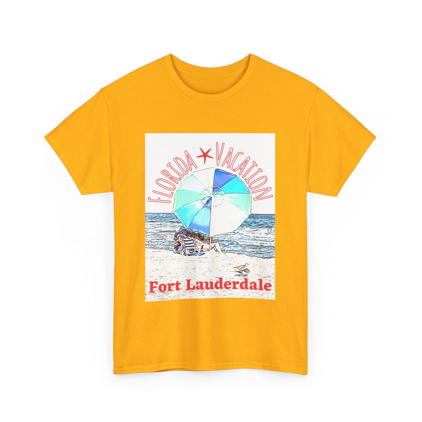 Florida Vacation Fort Lauderdale - Amazing Unisex Heavy Cotton Tee