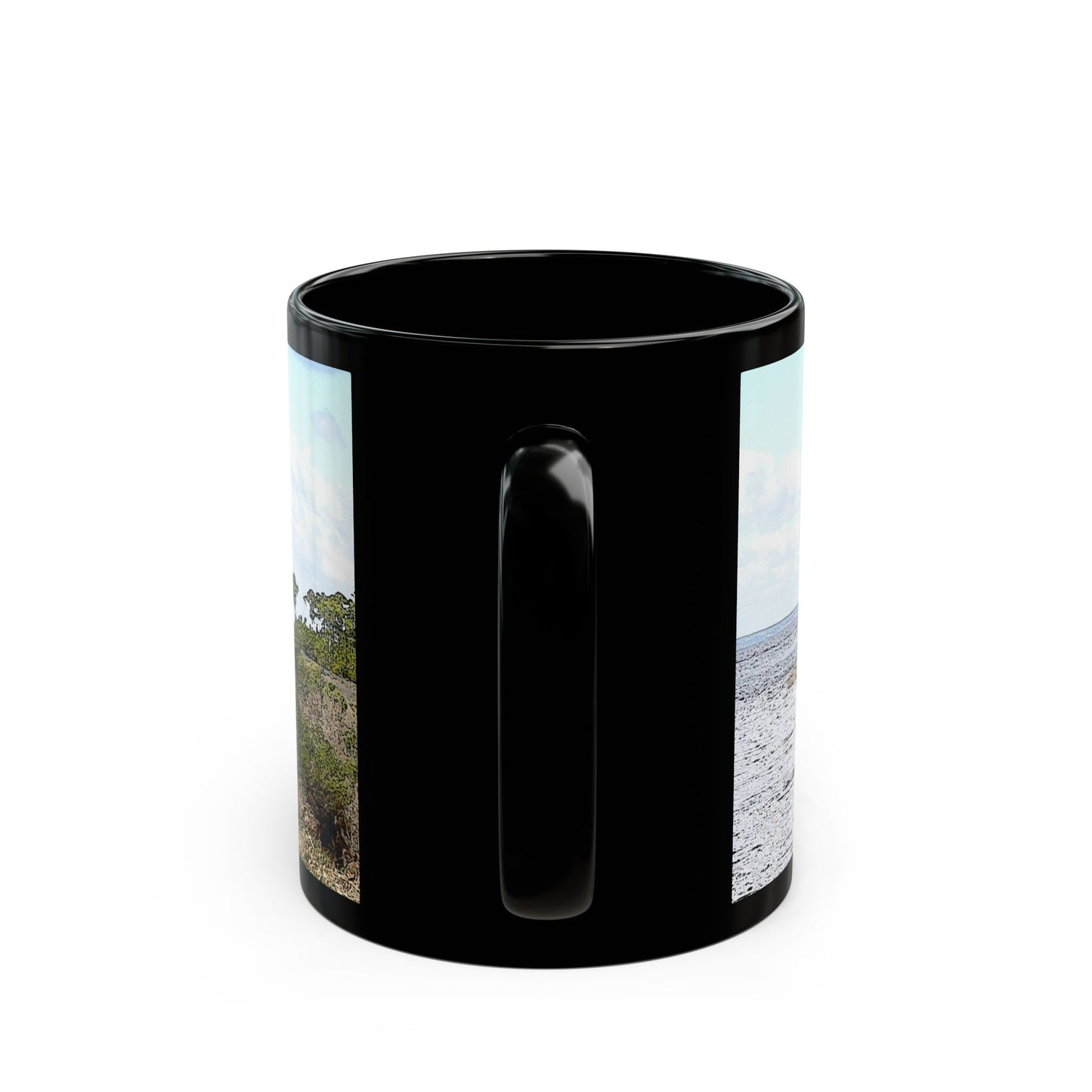 Going Coastal - 11 oz or 15 oz Ceramic Black Mugs