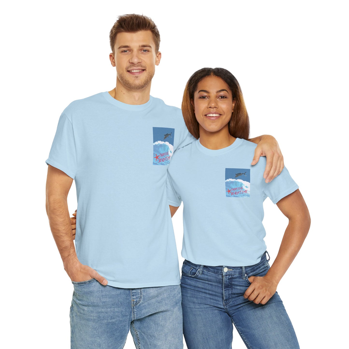 Tropical Beach Time - Amazing Unisex Heavy Cotton Tee