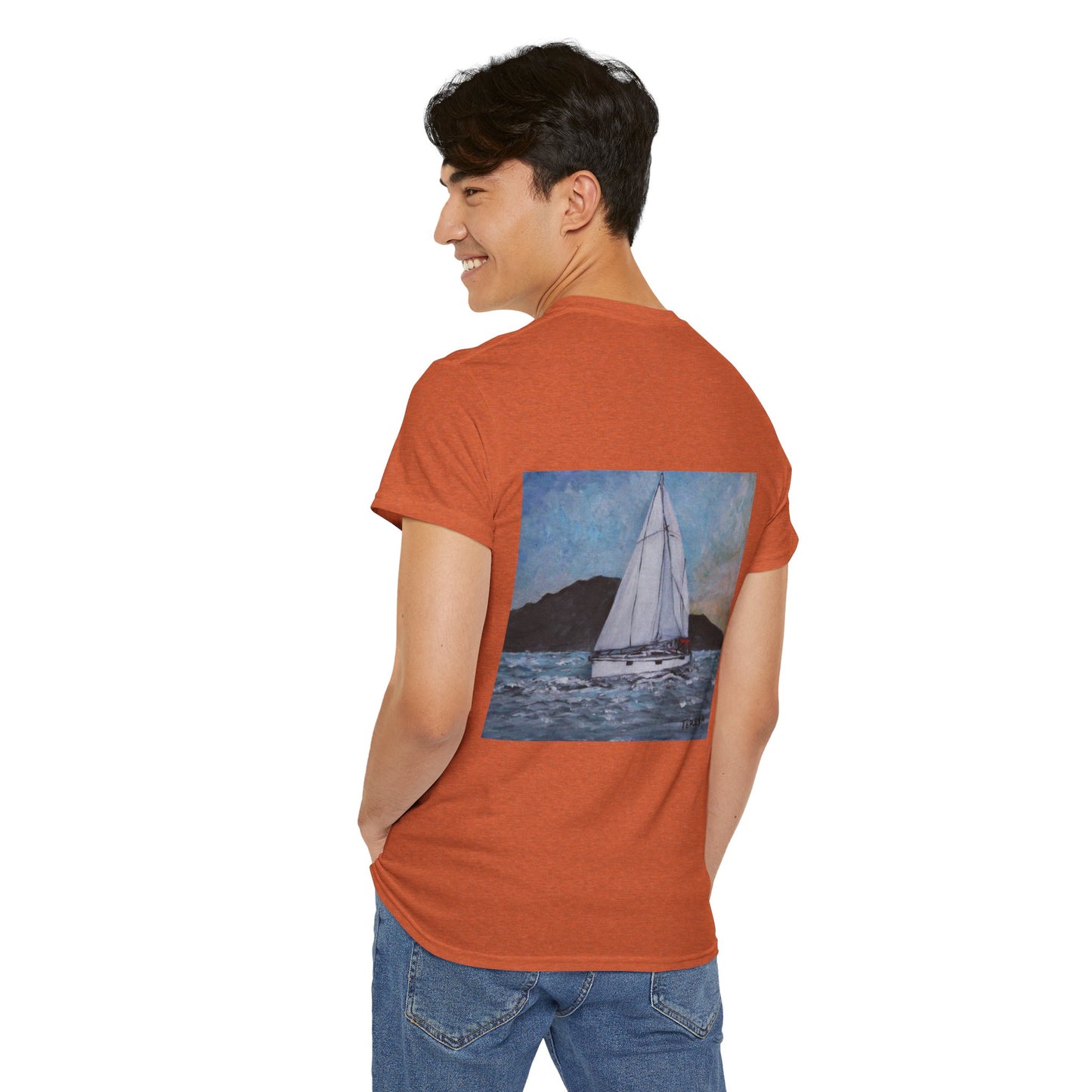 Smoothly Sailing - Amazing Unisex Heavy Cotton Short Sleeve Tee Shirts!