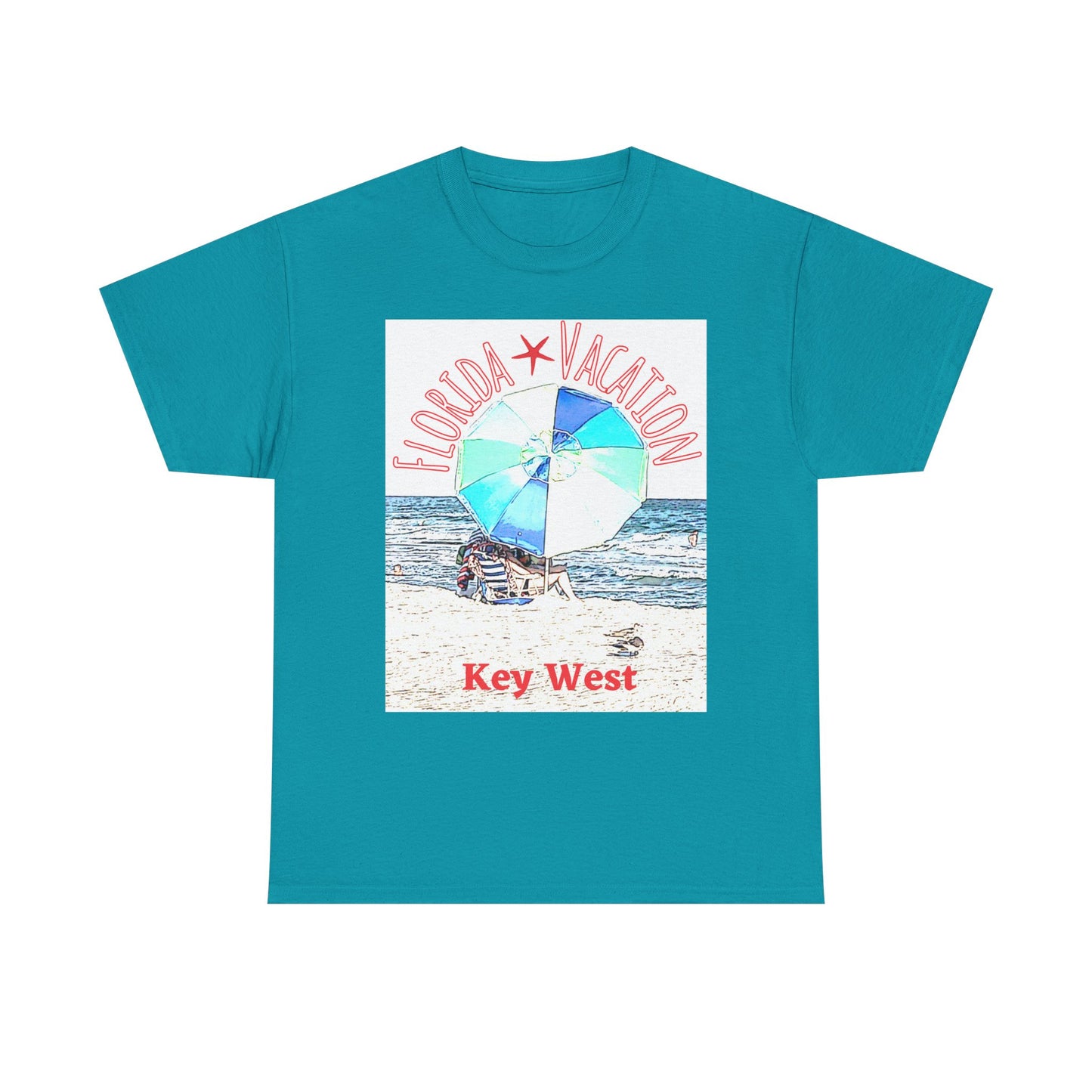 Florida Vacation Key West - Amazing Unisex Heavy Cotton Tee