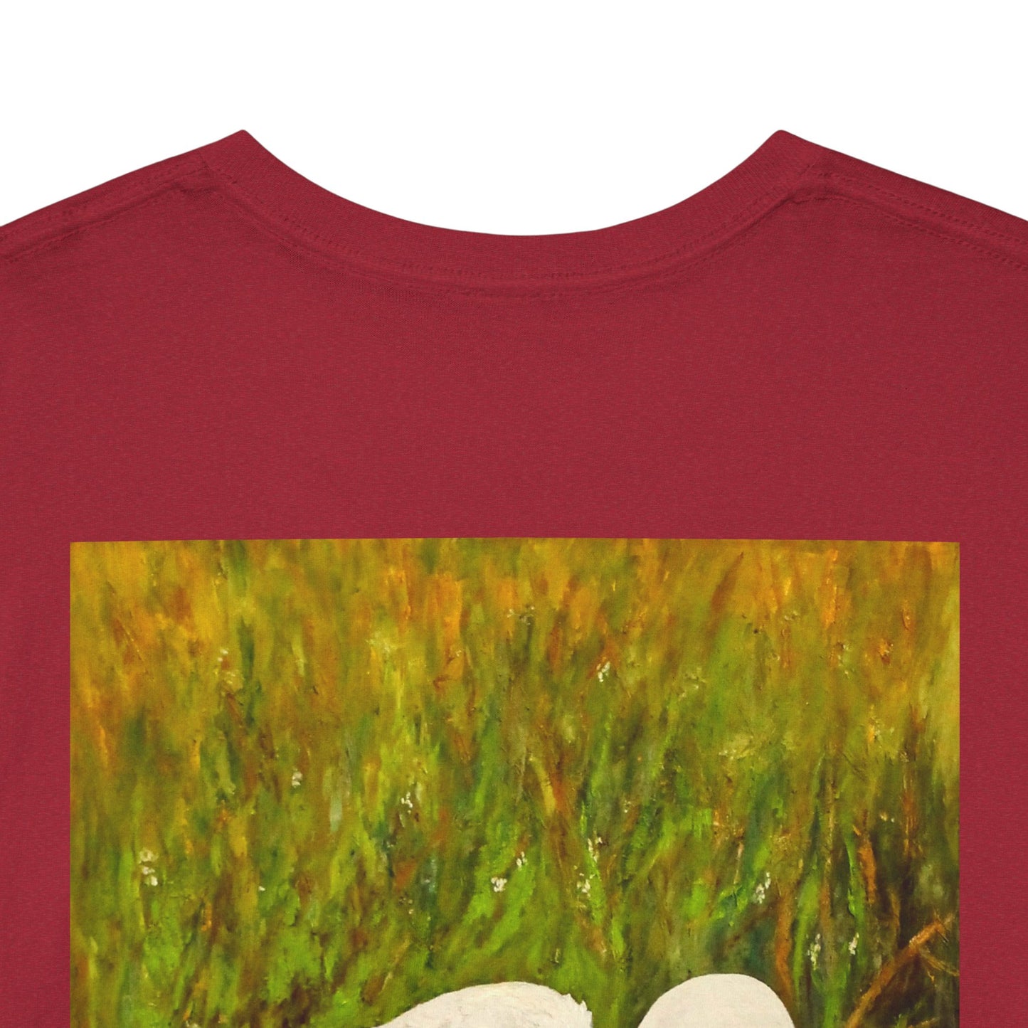 White Egret- Amazing Unisex Heavy Cotton Short Sleeve Tee Shirts!
