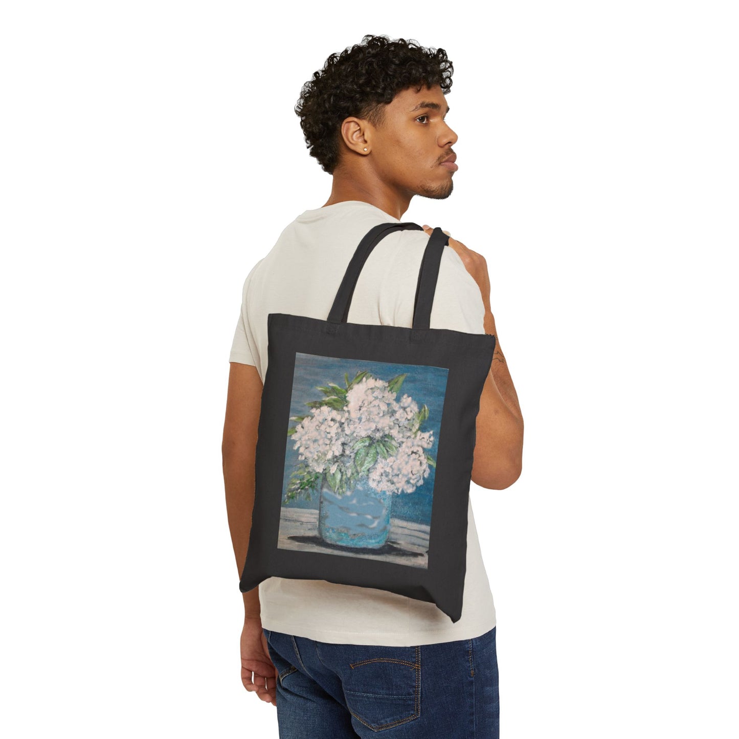 "Old Fashion Hydrangea" Stylish Cotton Canvas Tote Bag