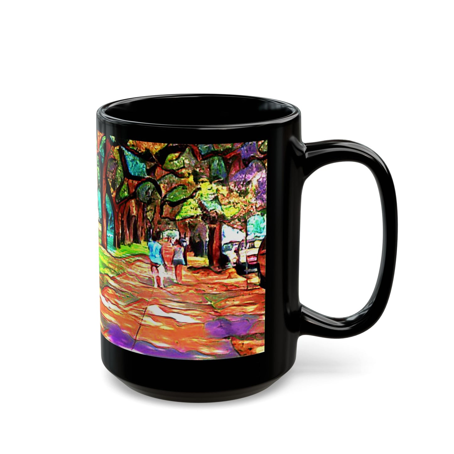 Savannah Walk - 11 oz or 15 oz Ceramic Black Mugs
