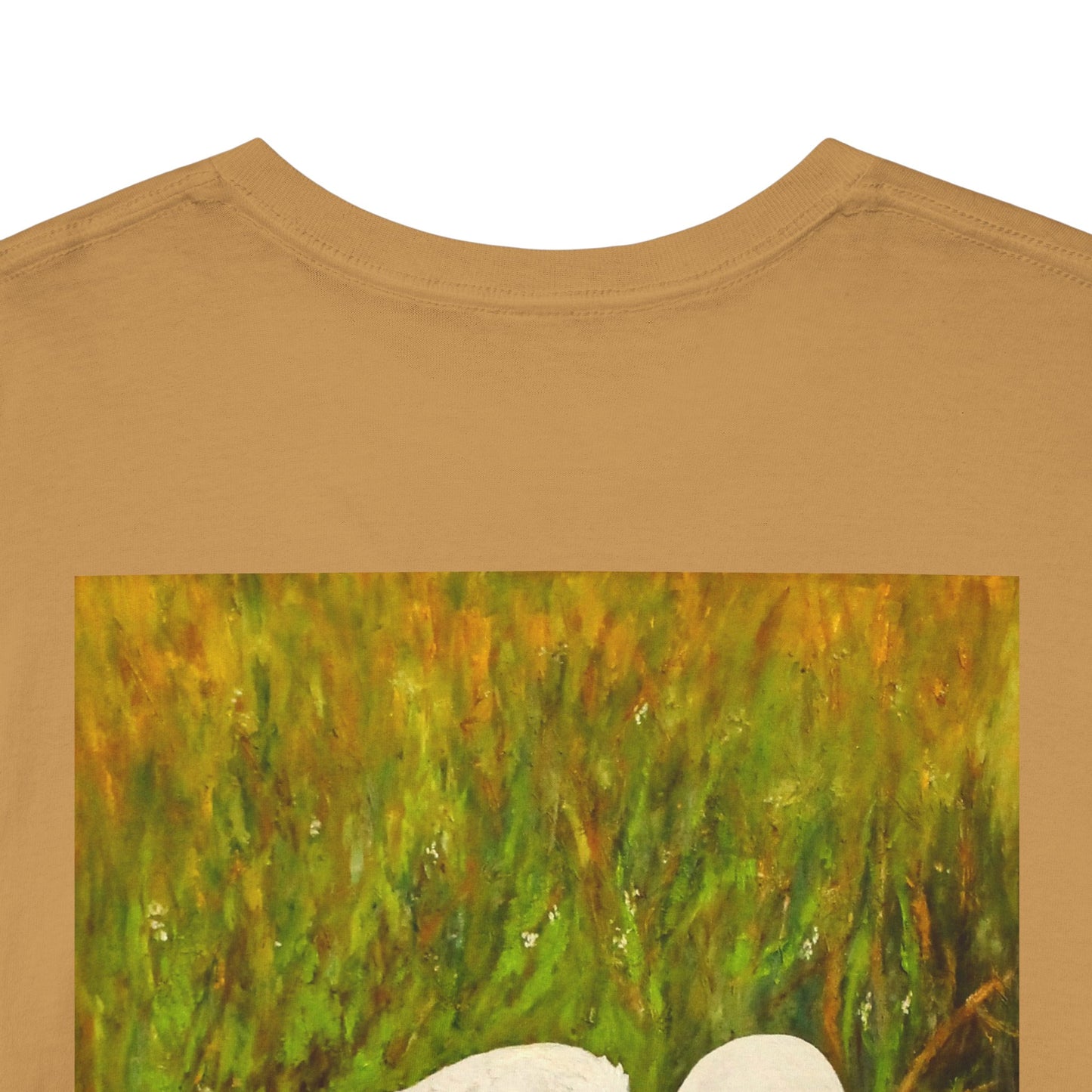 White Egret- Amazing Unisex Heavy Cotton Short Sleeve Tee Shirts!
