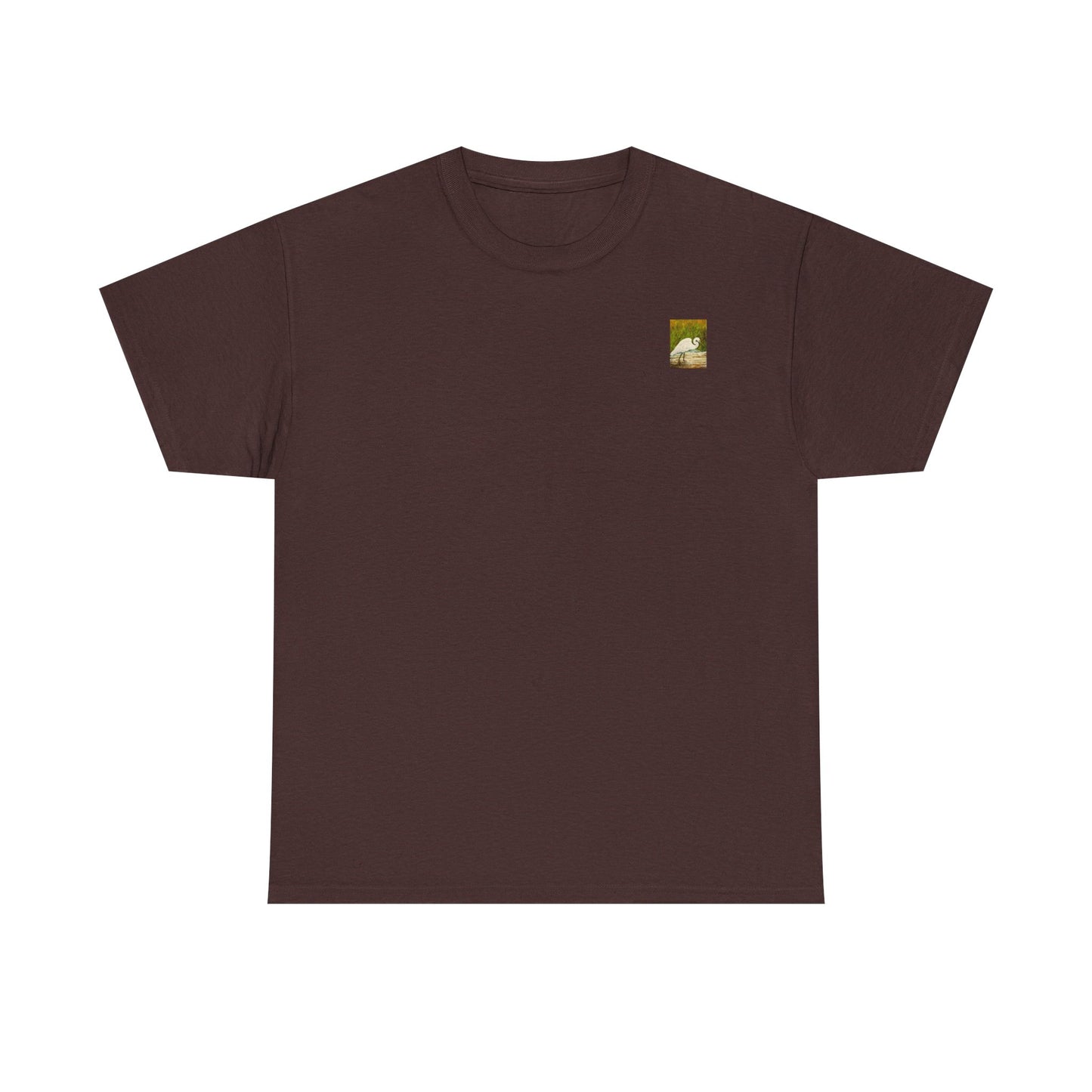 White Egret- Amazing Unisex Heavy Cotton Short Sleeve Tee Shirts!