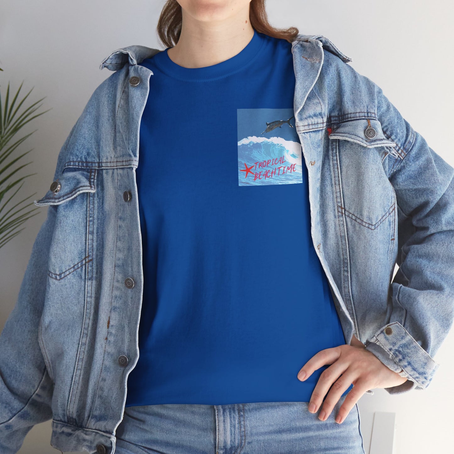 Tropical Beach Time - Amazing Unisex Heavy Cotton Tee