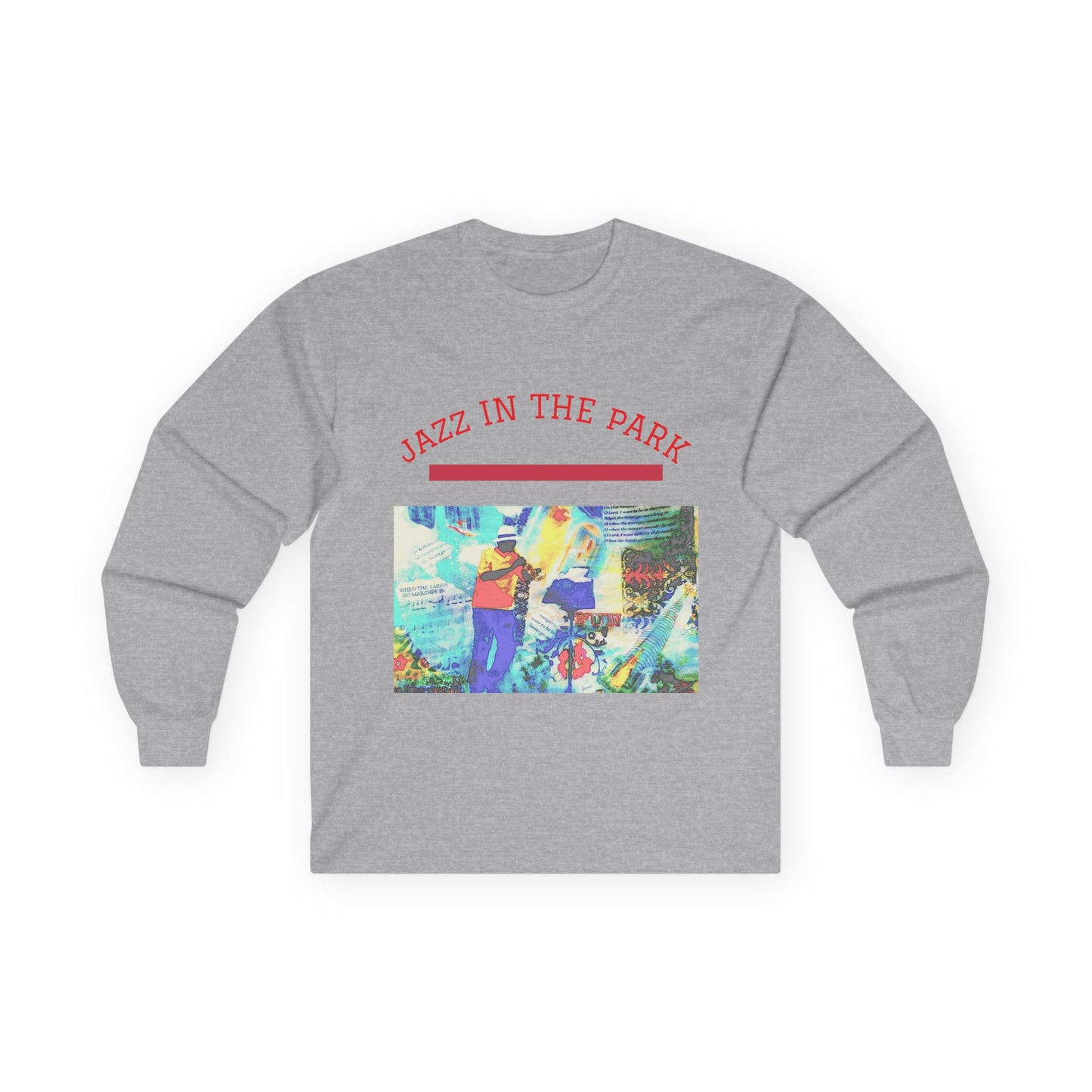 "Jazz in the Park" Long Sleeve Casual Unisex Tee Shirt
