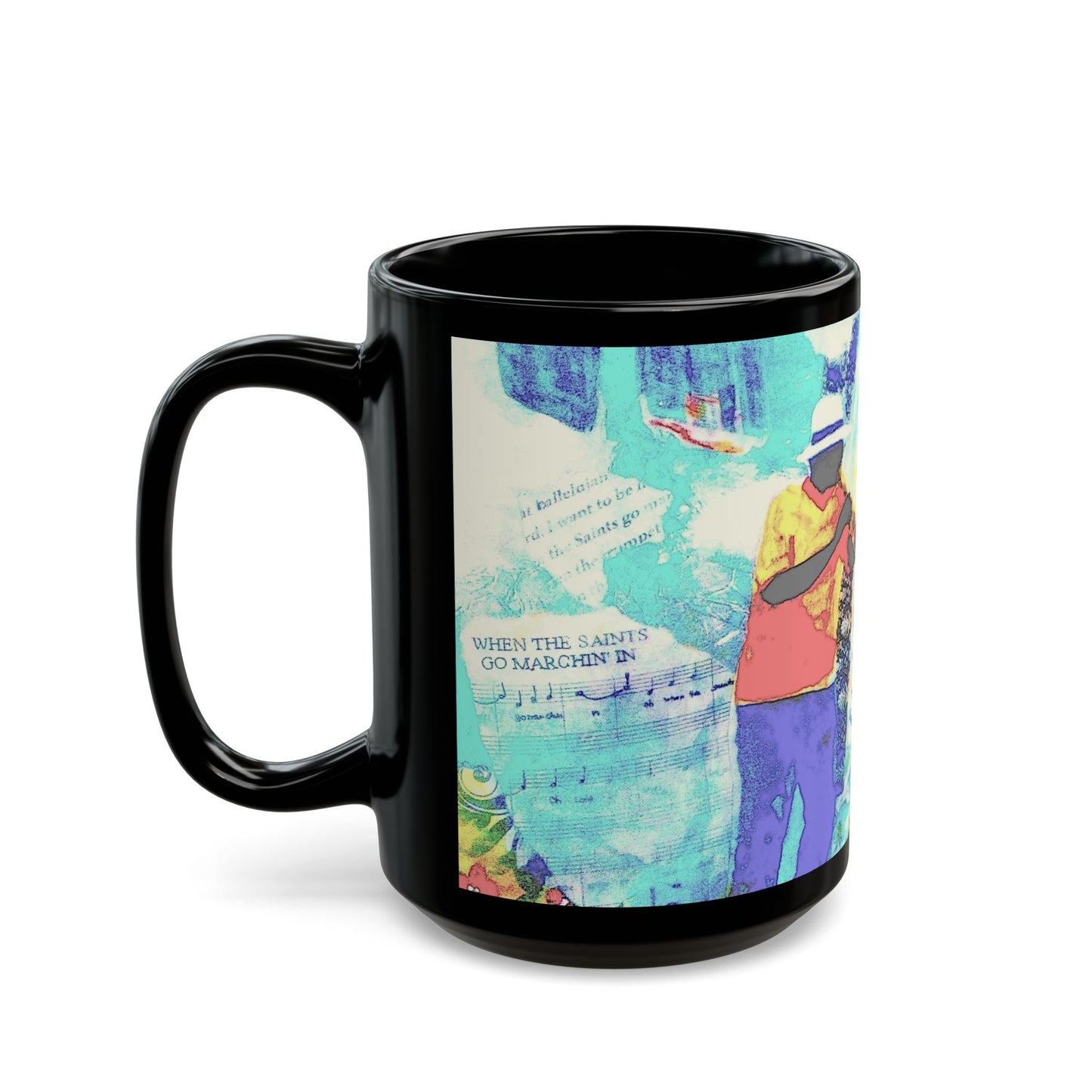 Jazz in Savannah - 11 oz or 15 oz Ceramic Black Mugs