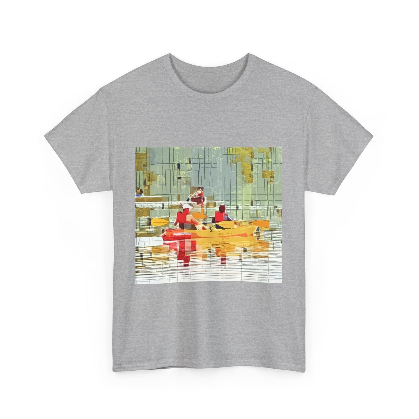 Kayak in the River - Amazing Unisex Heavy Cotton Tee