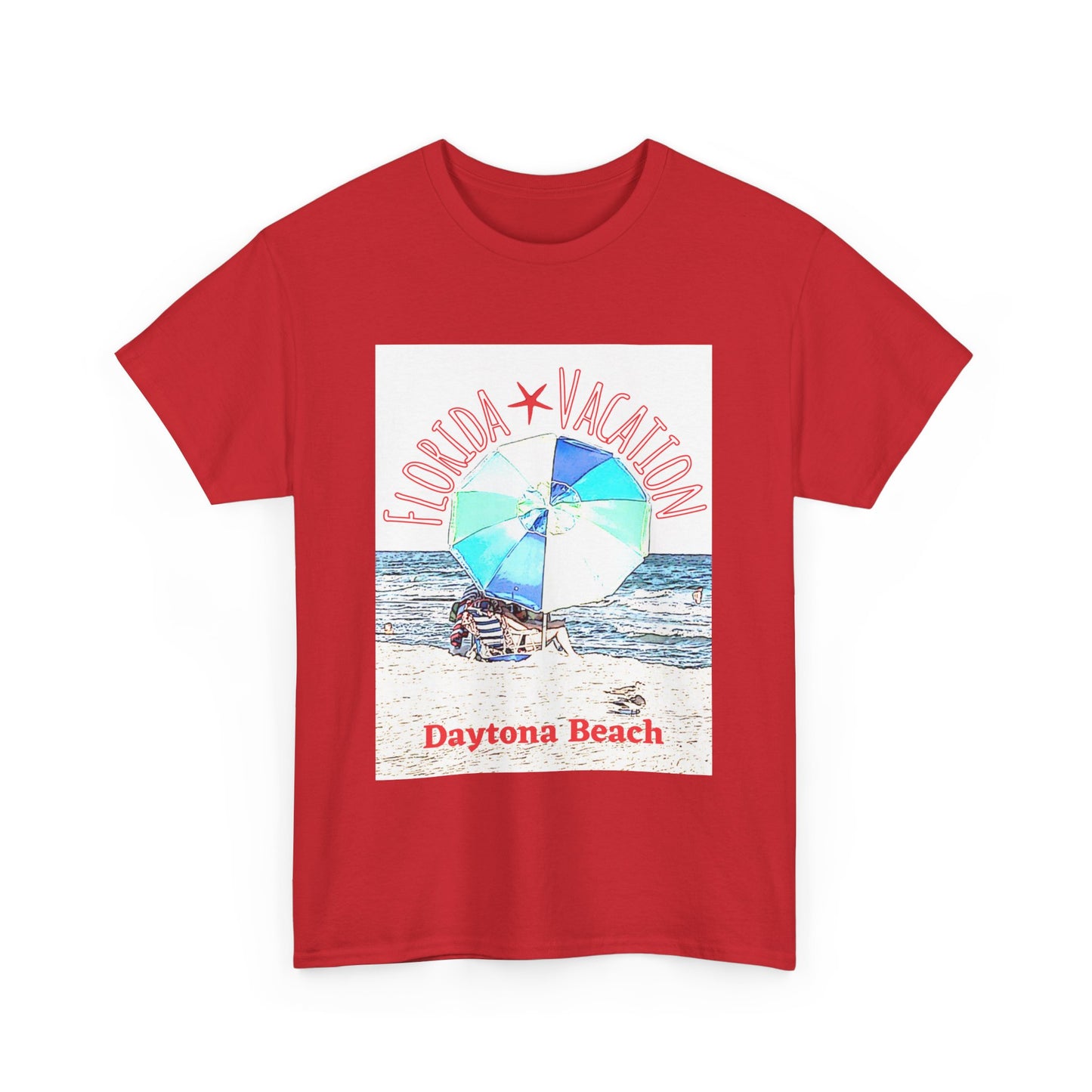 Florida Vacation Daytona Beach - Amazing Unisex Heavy Cotton Tee