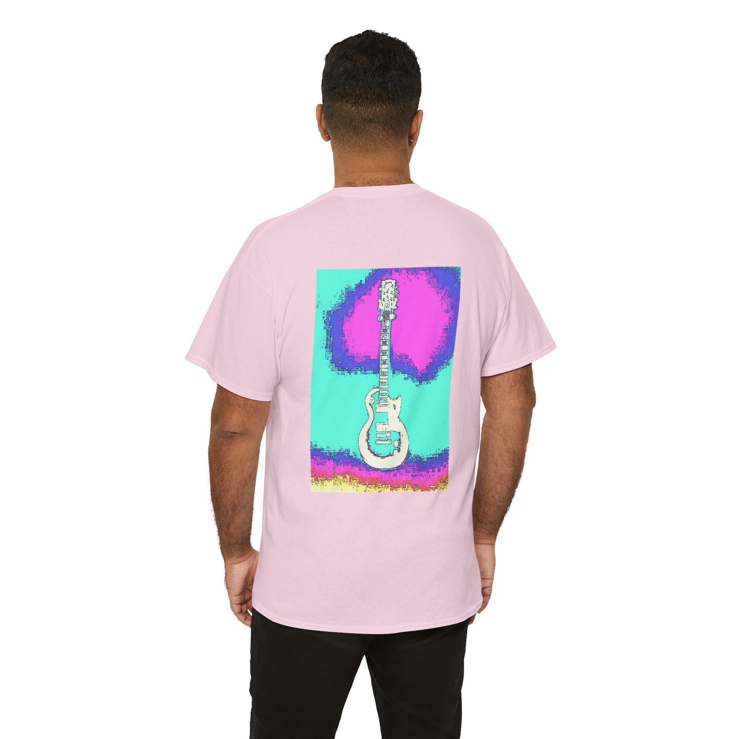 Psychedelic Guitar- Amazing Unisex Heavy Cotton Short Sleeve Tee Shirts!