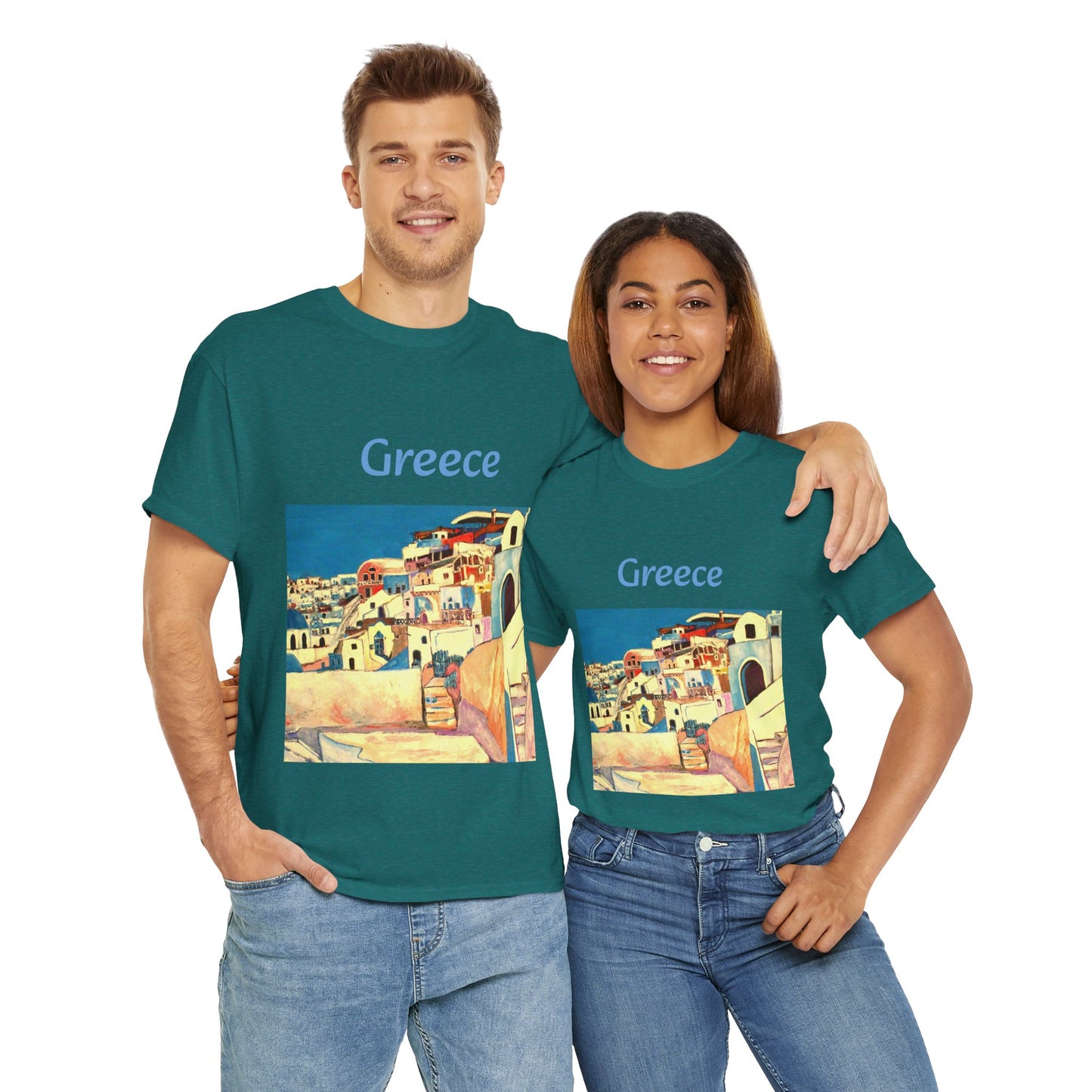 Greece - Amazing Unisex Heavy Cotton Short Sleeve Tee Shirts!
