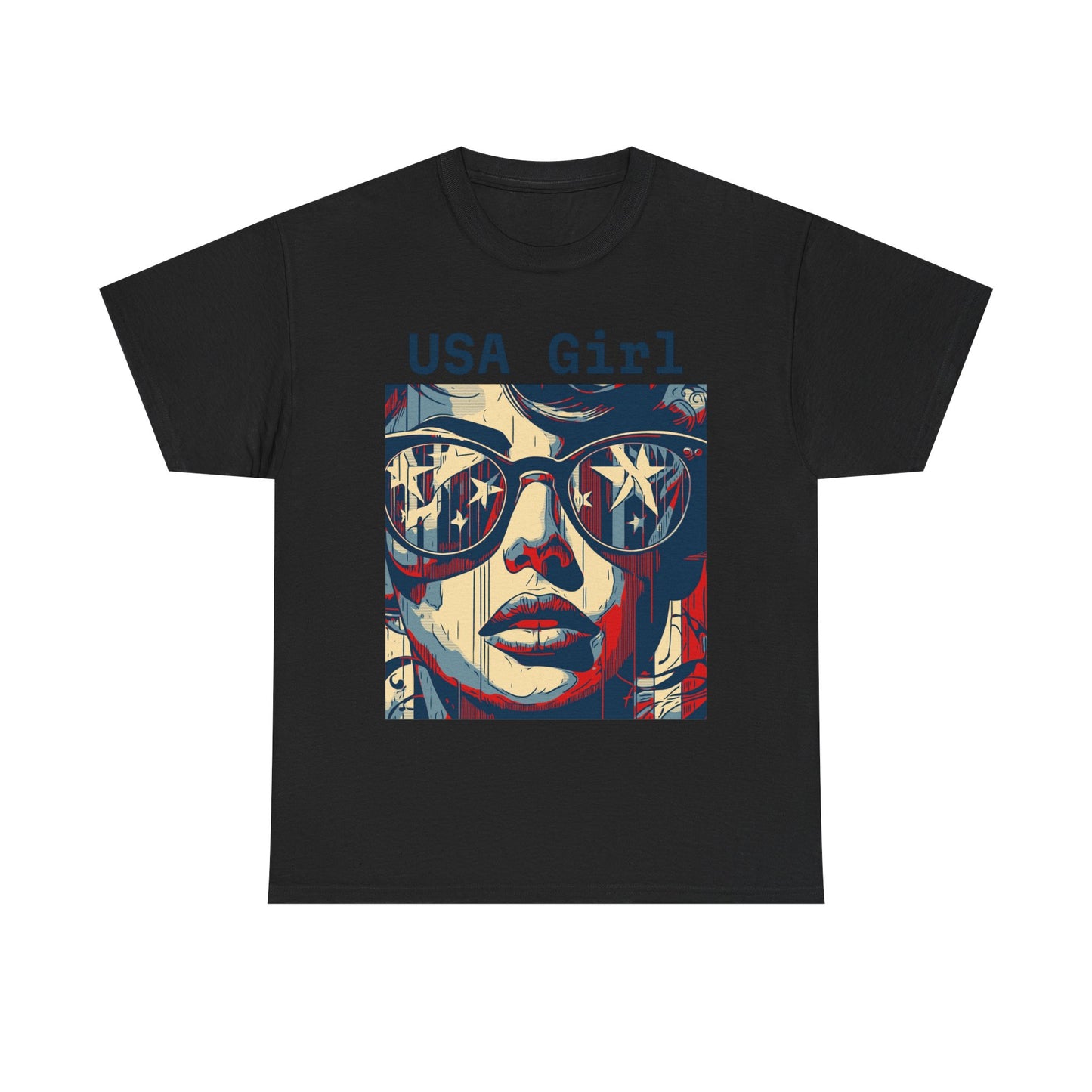 "USA Girl" Amazing Unisex Heavy Cotton Short Sleeve Tee Shirts!