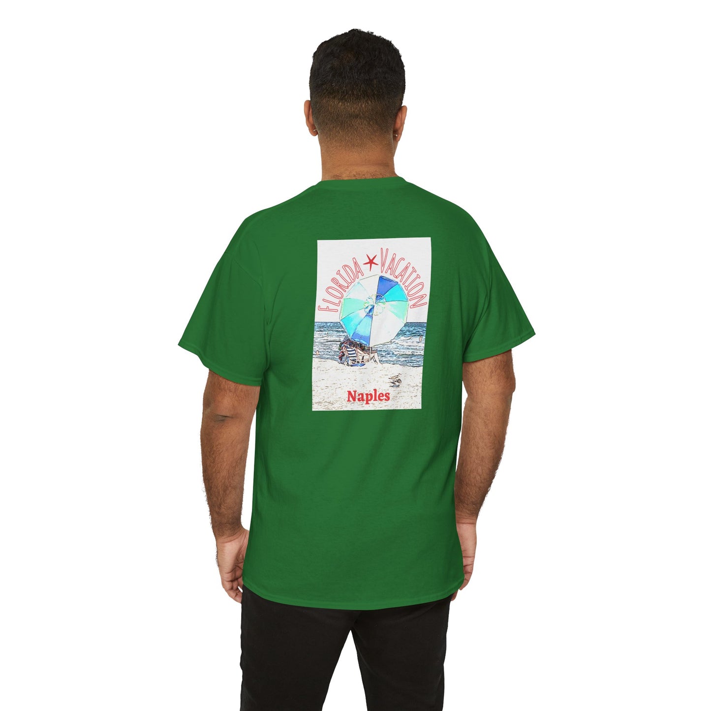 Florida Vacation Naples -Amazing Unisex Heavy Cotton Short Sleeve Tee Shirts!