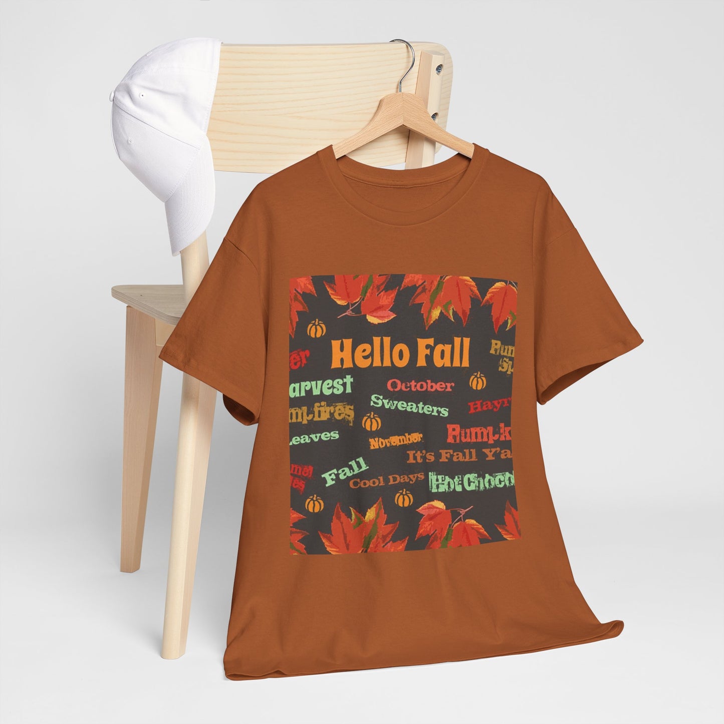 Hello Fall - Amazing Unisex Heavy Cotton Short Sleeve Tee Shirts!