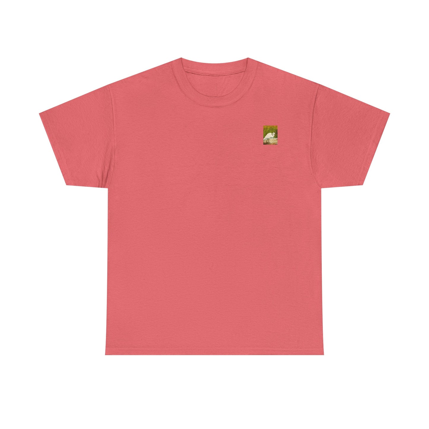 White Egret- Amazing Unisex Heavy Cotton Short Sleeve Tee Shirts!