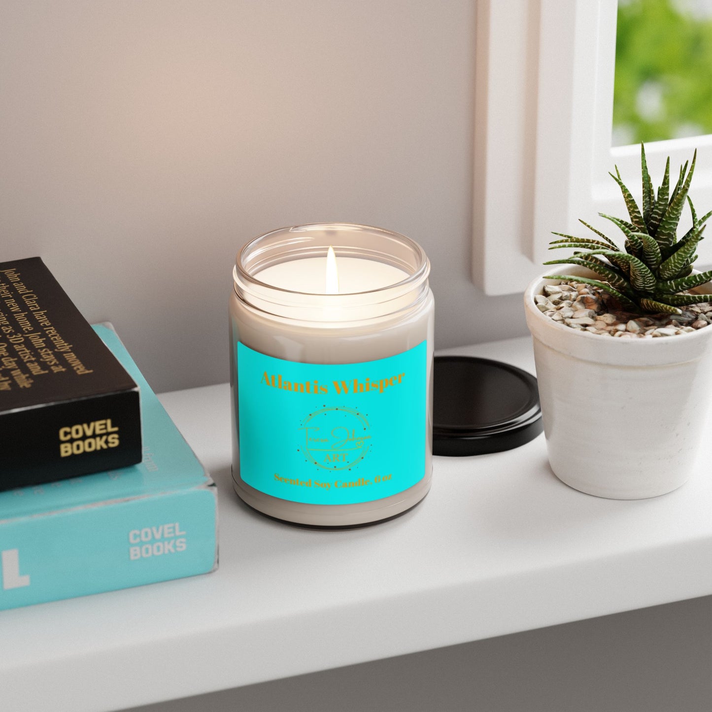Atlantis Whisper- Scented Soy Candle, 9oz