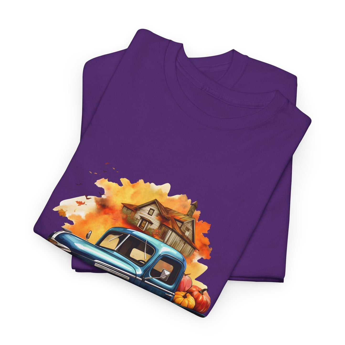 Fall Truck -Amazing Unisex Heavy Cotton Short Sleeve Tee Shirts!