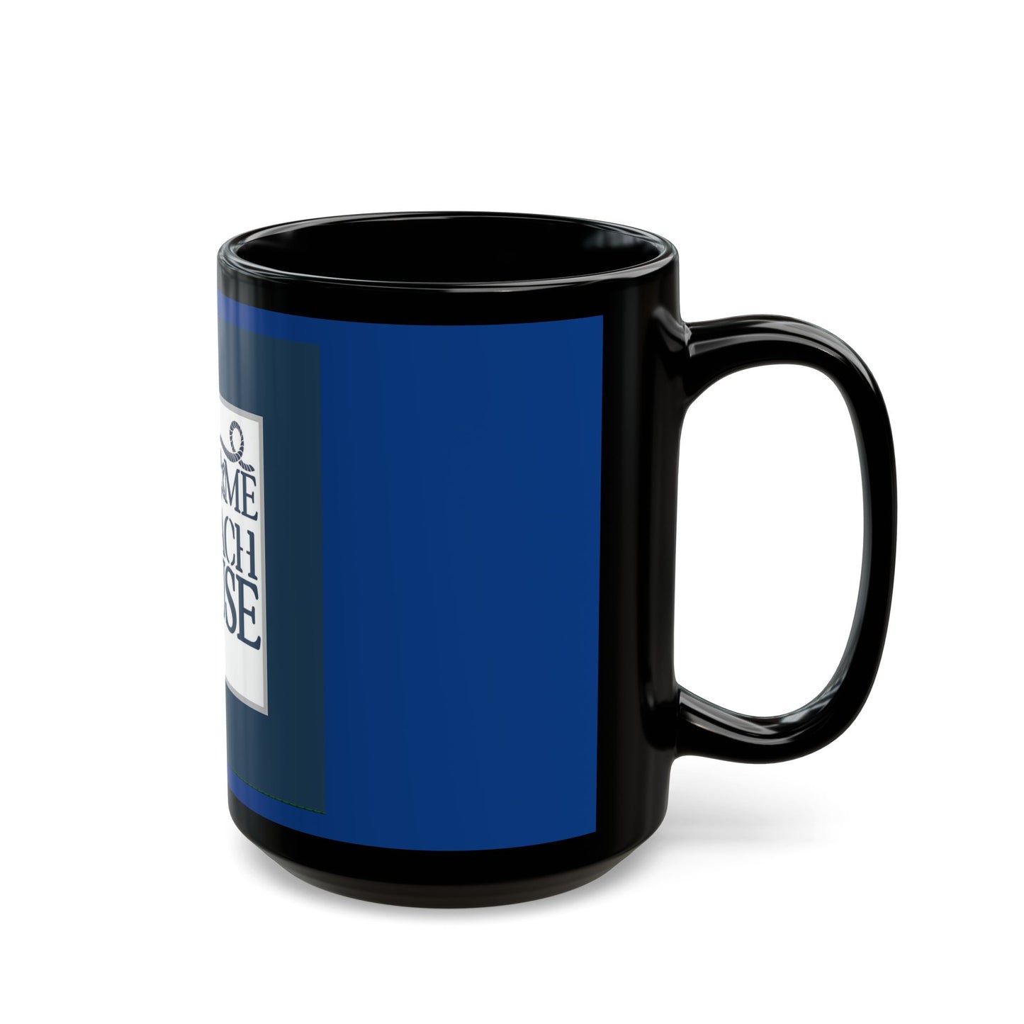 Navy Blue Welcome to our Beach House - 11 oz or 15 oz Ceramic Black Mugs