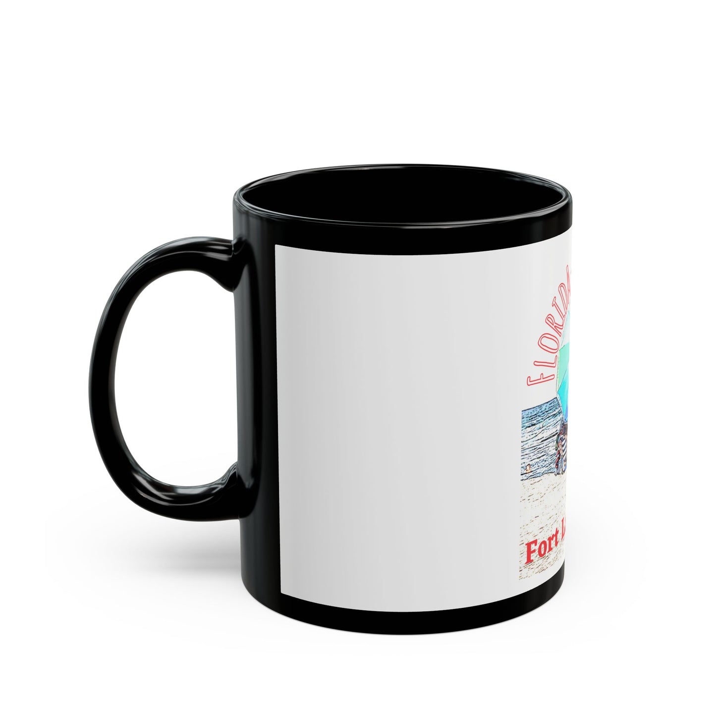Florida Vacation Fort Lauderdale - 11 oz or 15 oz Ceramic Black Mugs