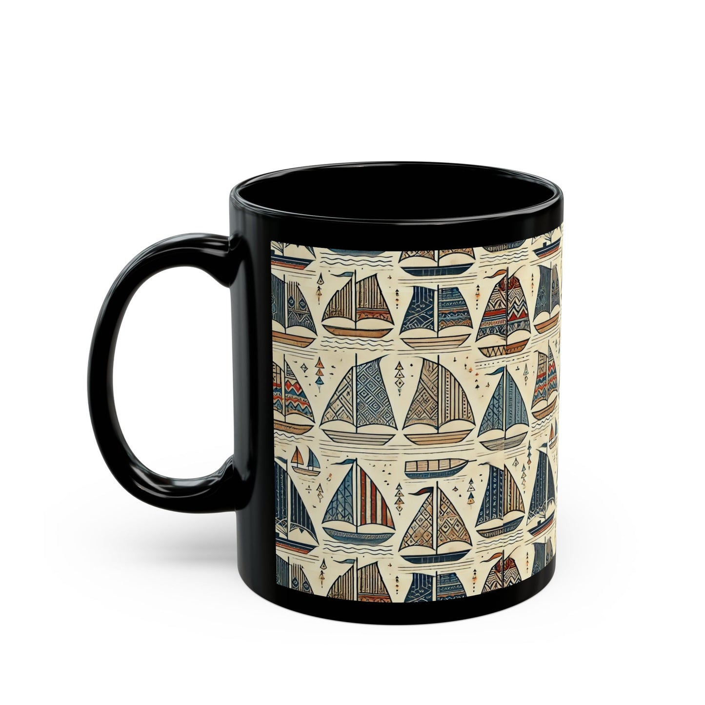 Sail Away Today- 11 oz or 15 oz Ceramic Black Mugs