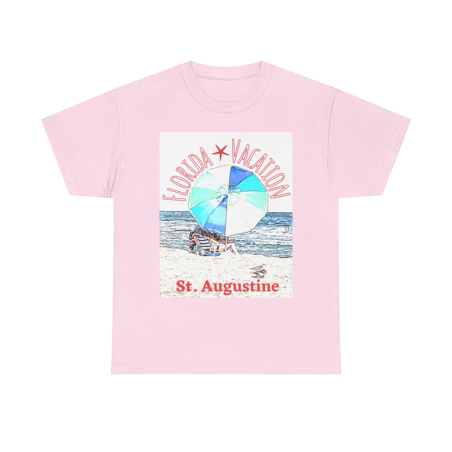 Florida Vacation St. Augustine- Amazing Unisex Heavy Cotton Tee