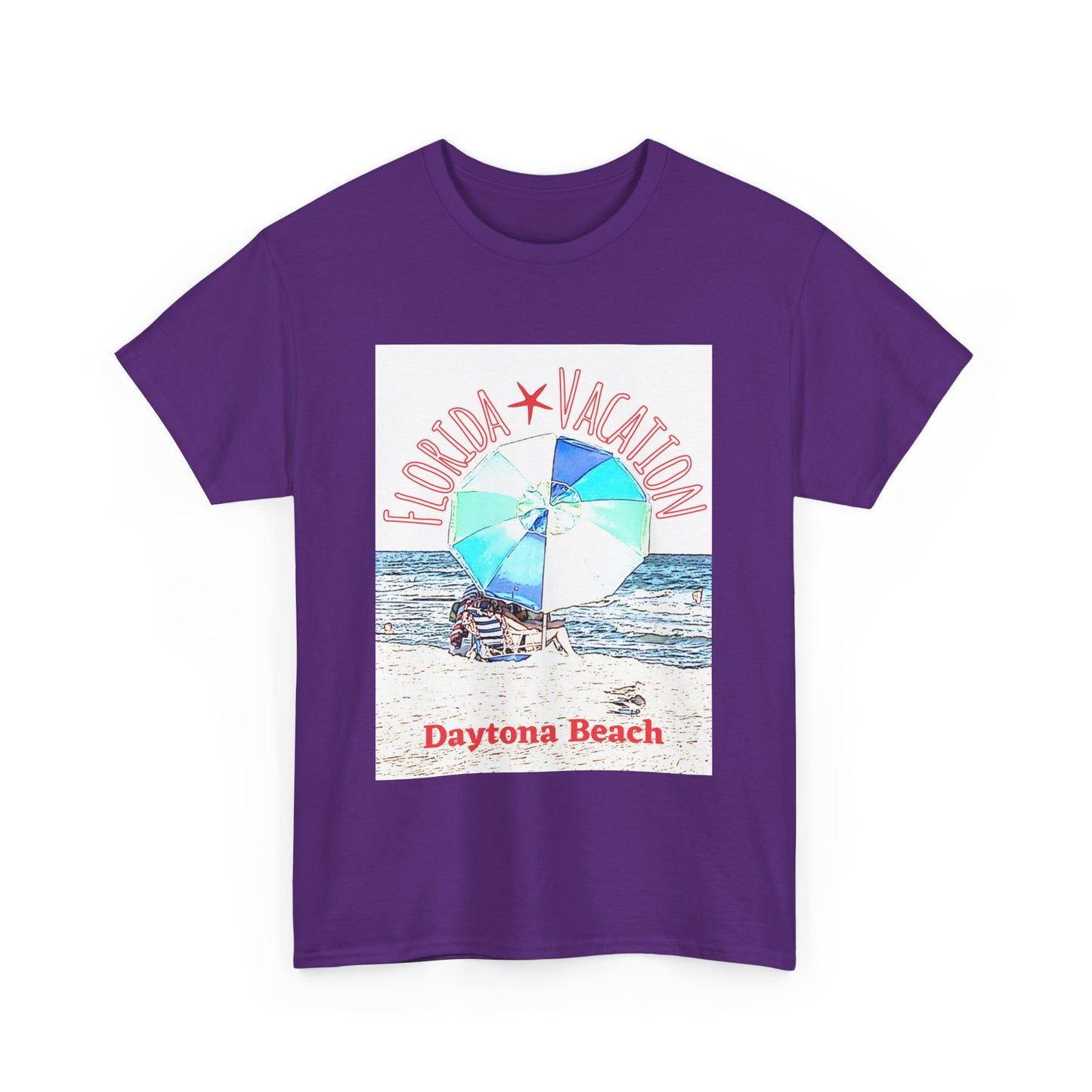 Florida Vacation Daytona Beach - Amazing Unisex Heavy Cotton Tee