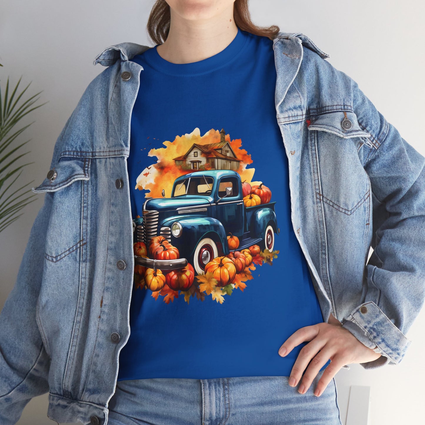 Fall Truck -Amazing Unisex Heavy Cotton Short Sleeve Tee Shirts!