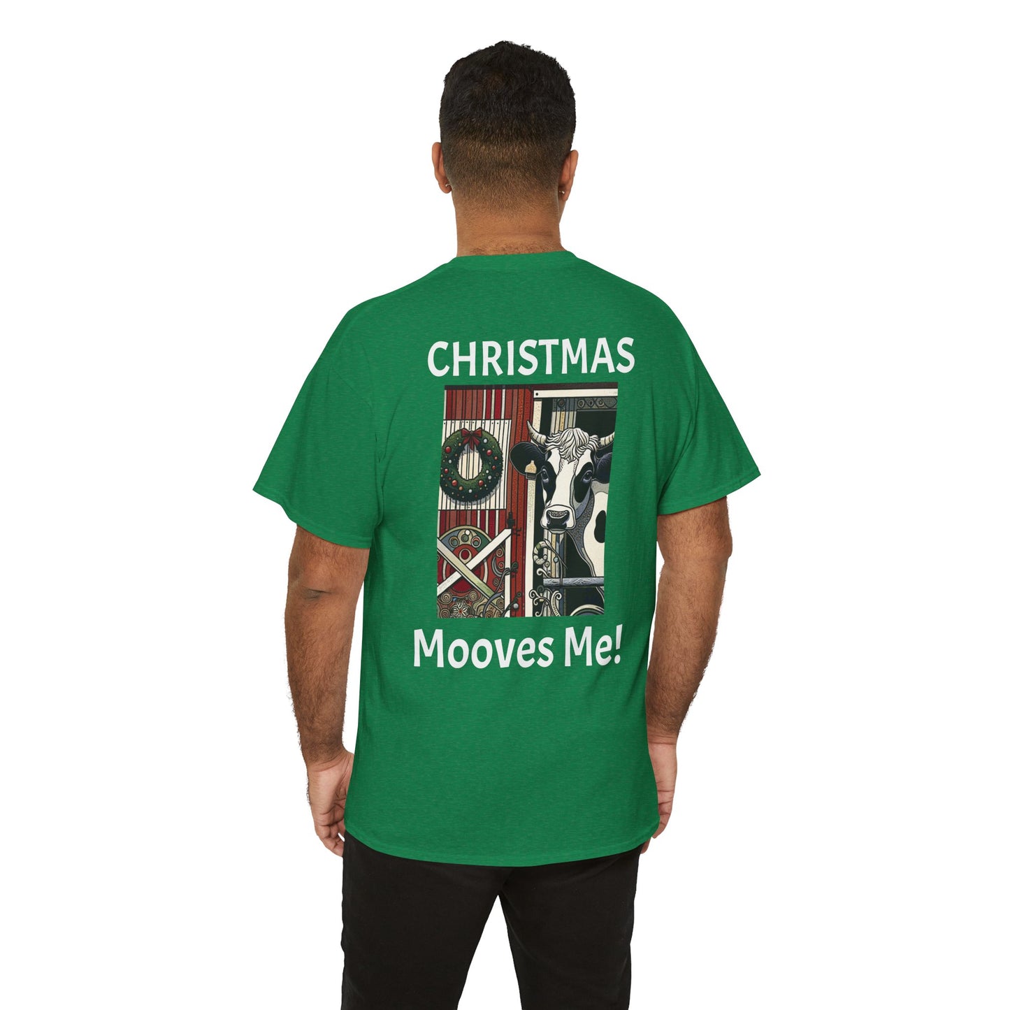 Christmas Mooves Me -Amazing Unisex Heavy Cotton Short Sleeve Tee Shirts!