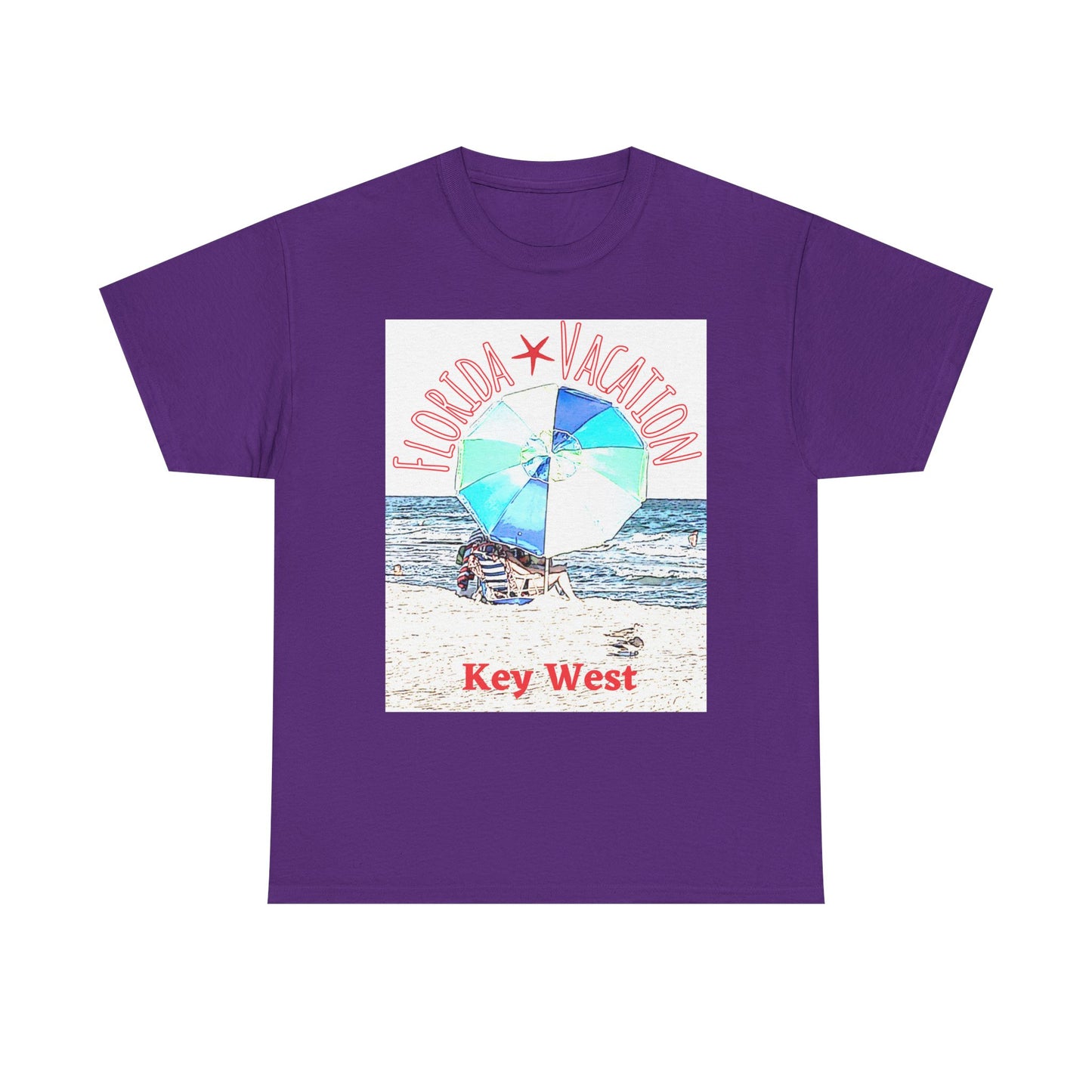 Florida Vacation Key West - Amazing Unisex Heavy Cotton Tee