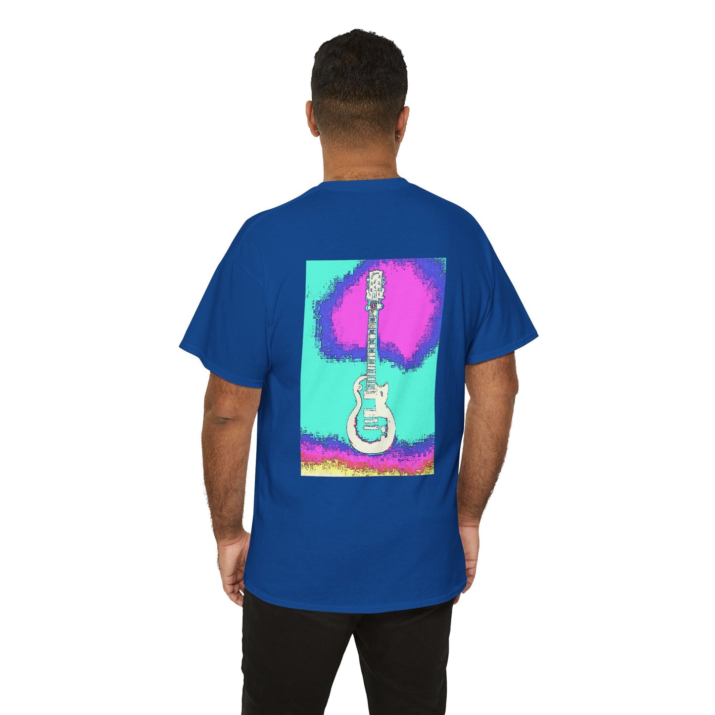Psychedelic Guitar- Amazing Unisex Heavy Cotton Short Sleeve Tee Shirts!