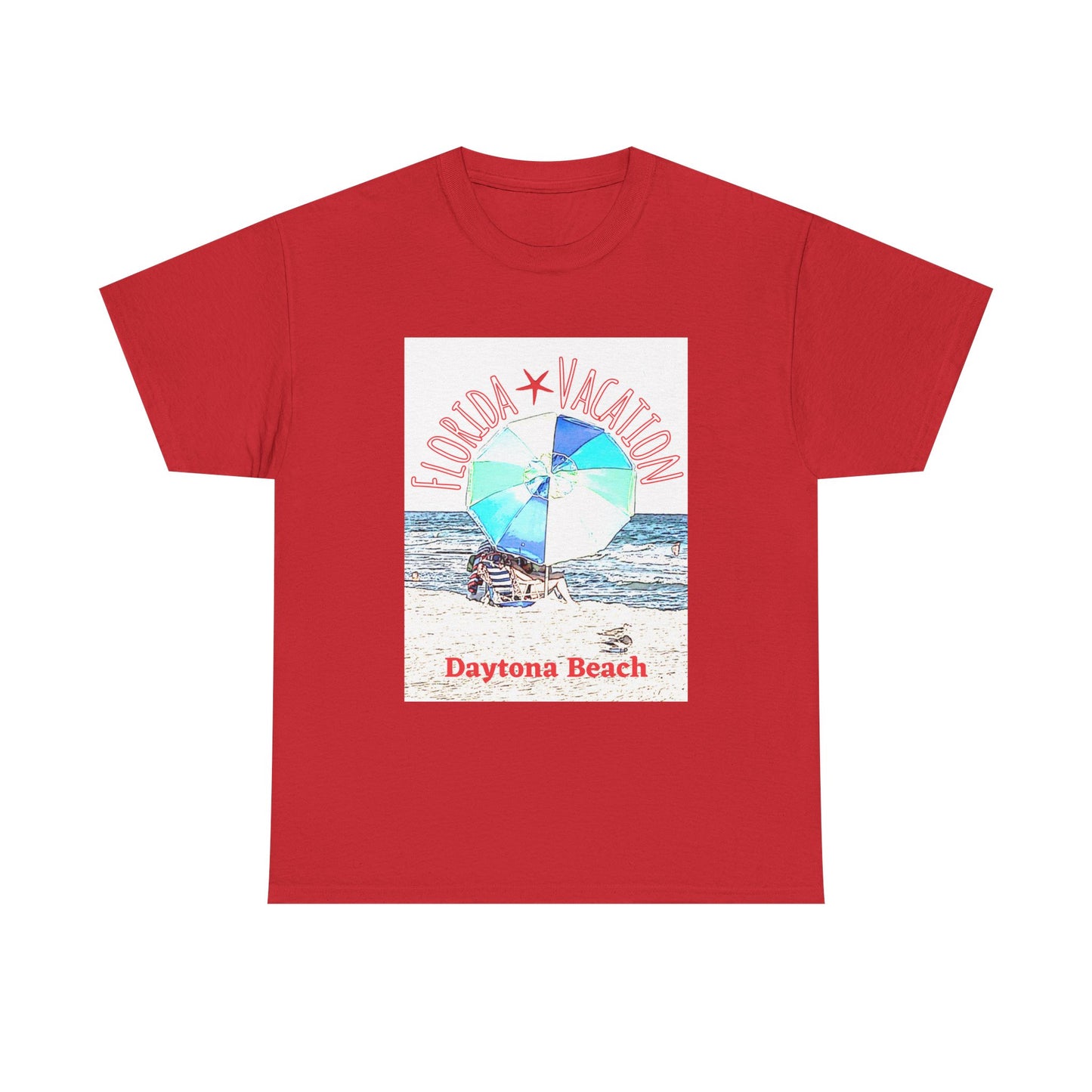 Florida Vacation Daytona Beach - Amazing Unisex Heavy Cotton Tee