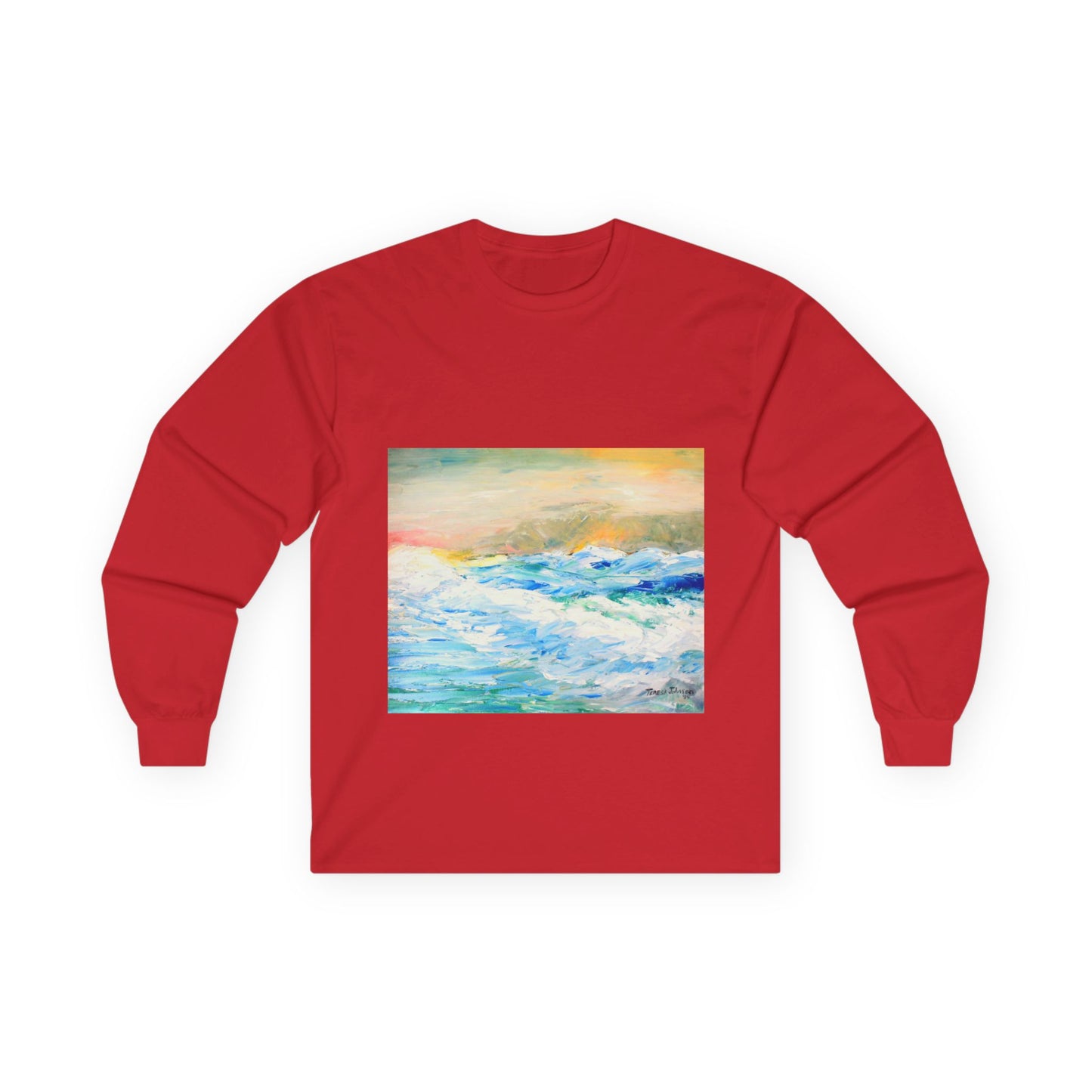 "God is Stirring the Sea" Long Sleeve Casual Unisex Tee Shirt